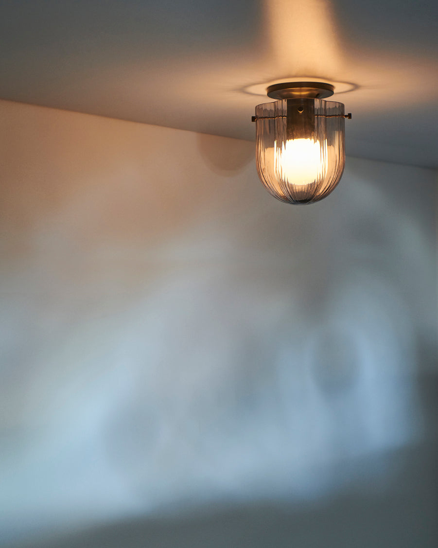 Deckenlampe SEINE rosa Glas