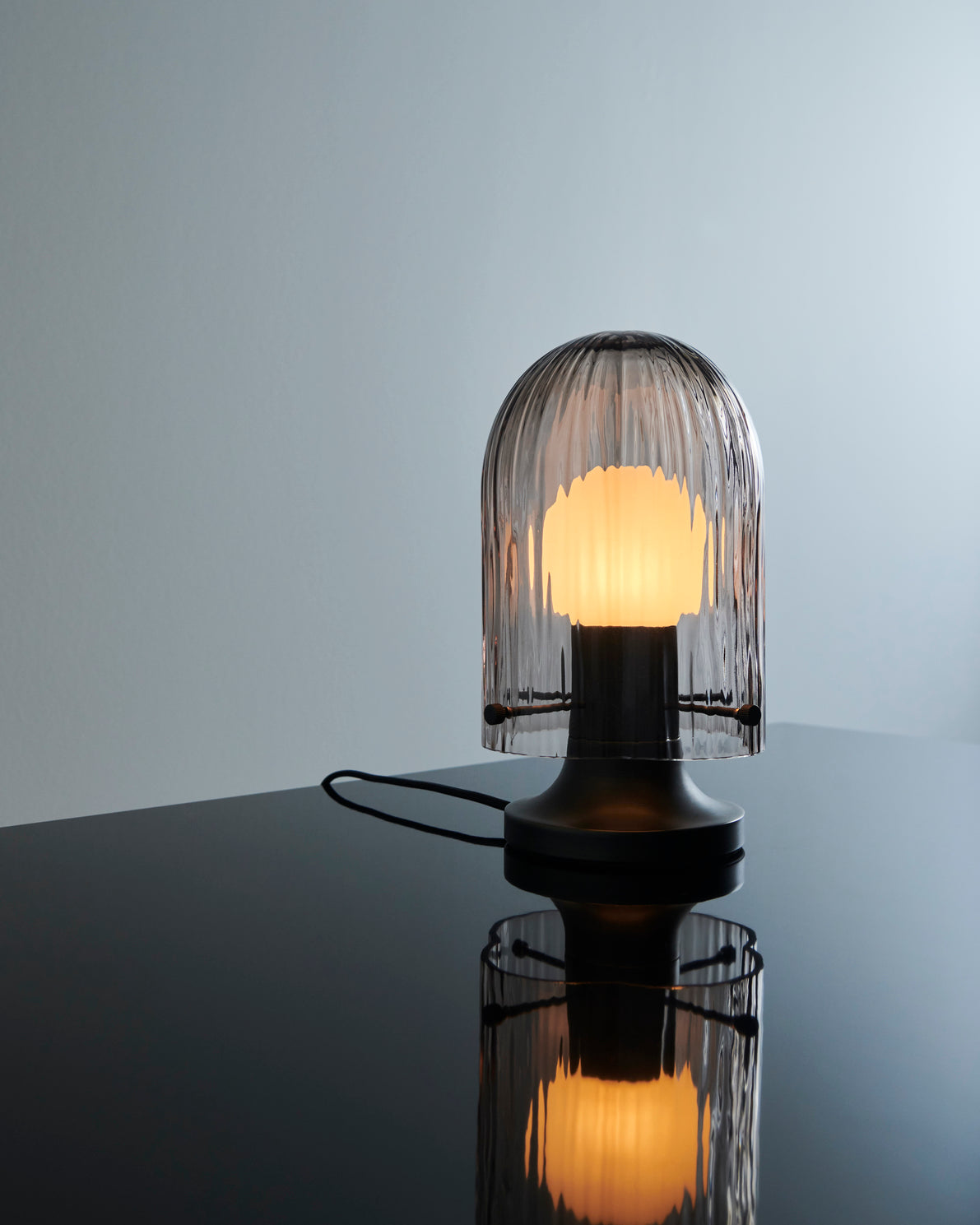 Tischlampe SEINE rosa Glas