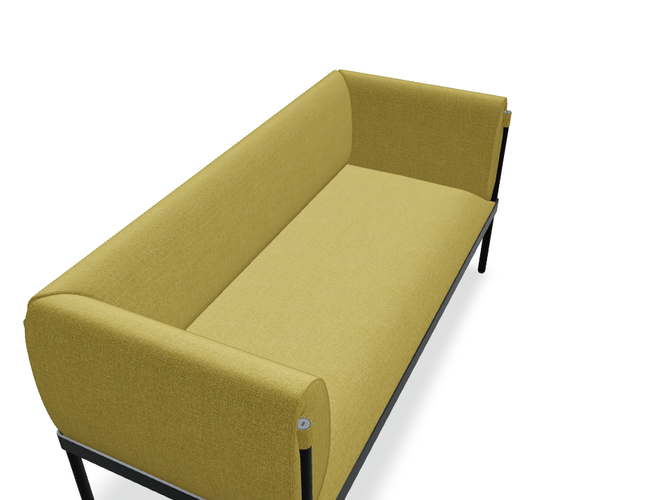 2-seater Sofa low upholstered stilt
