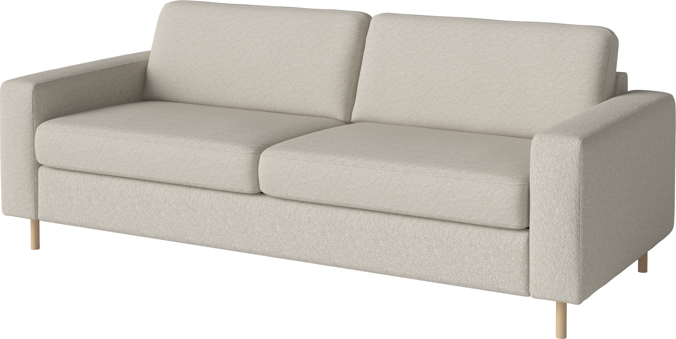 Klappsofa 3-Personen-Skandinavien-Basis aus gebleichten Eichenholz