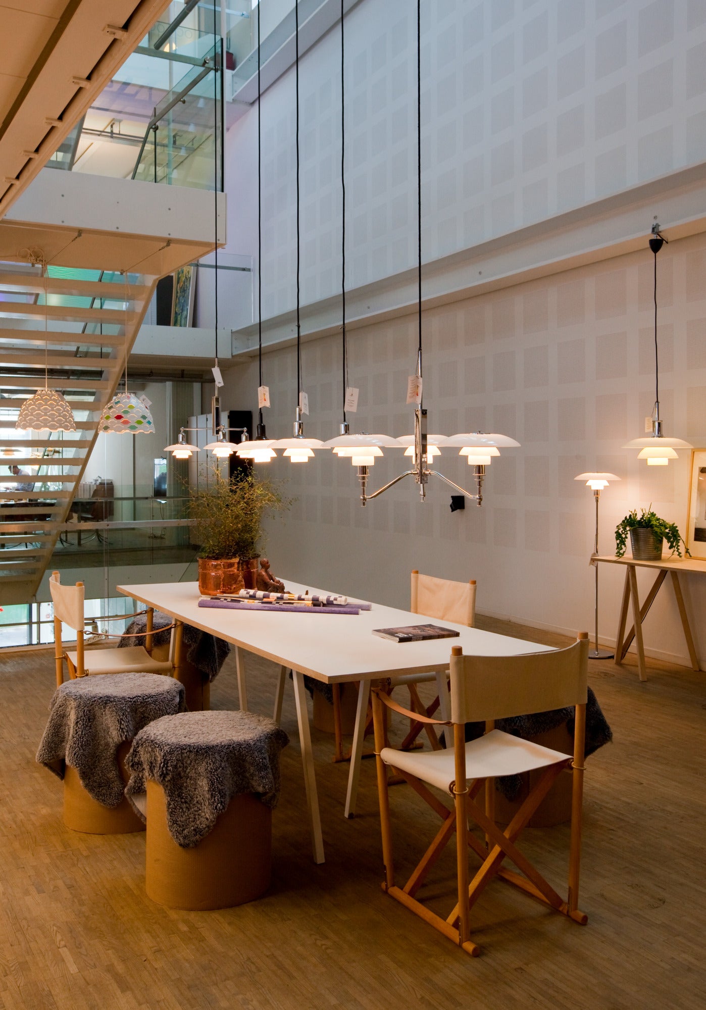 Pendant lamp PH 3/2 ACADEMY white with chrome finish