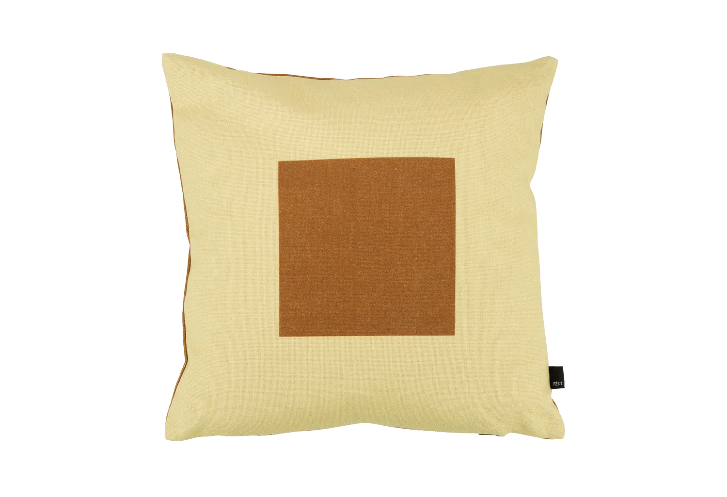 SQUARE Pillow Yellow with Brown