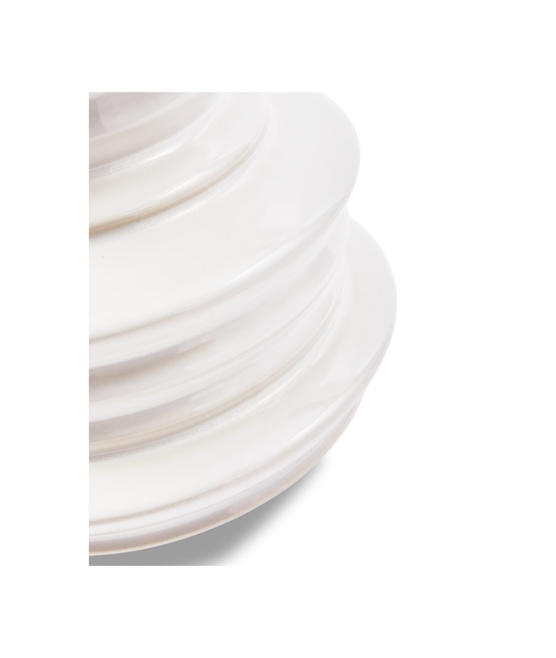 STACKED PLATES Vase weiß