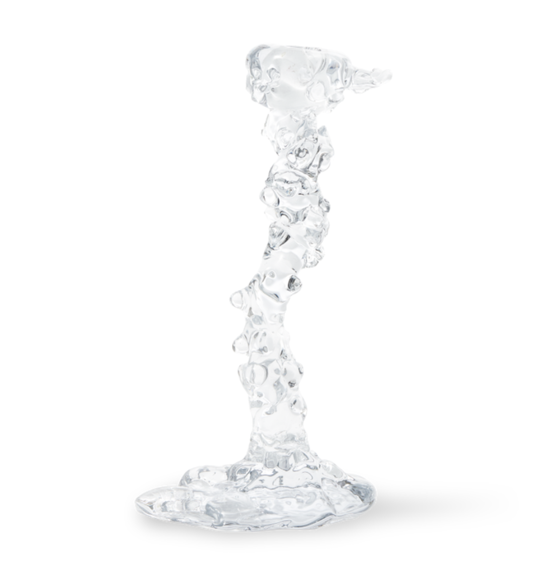 GLASS DRIP transparent candle holder