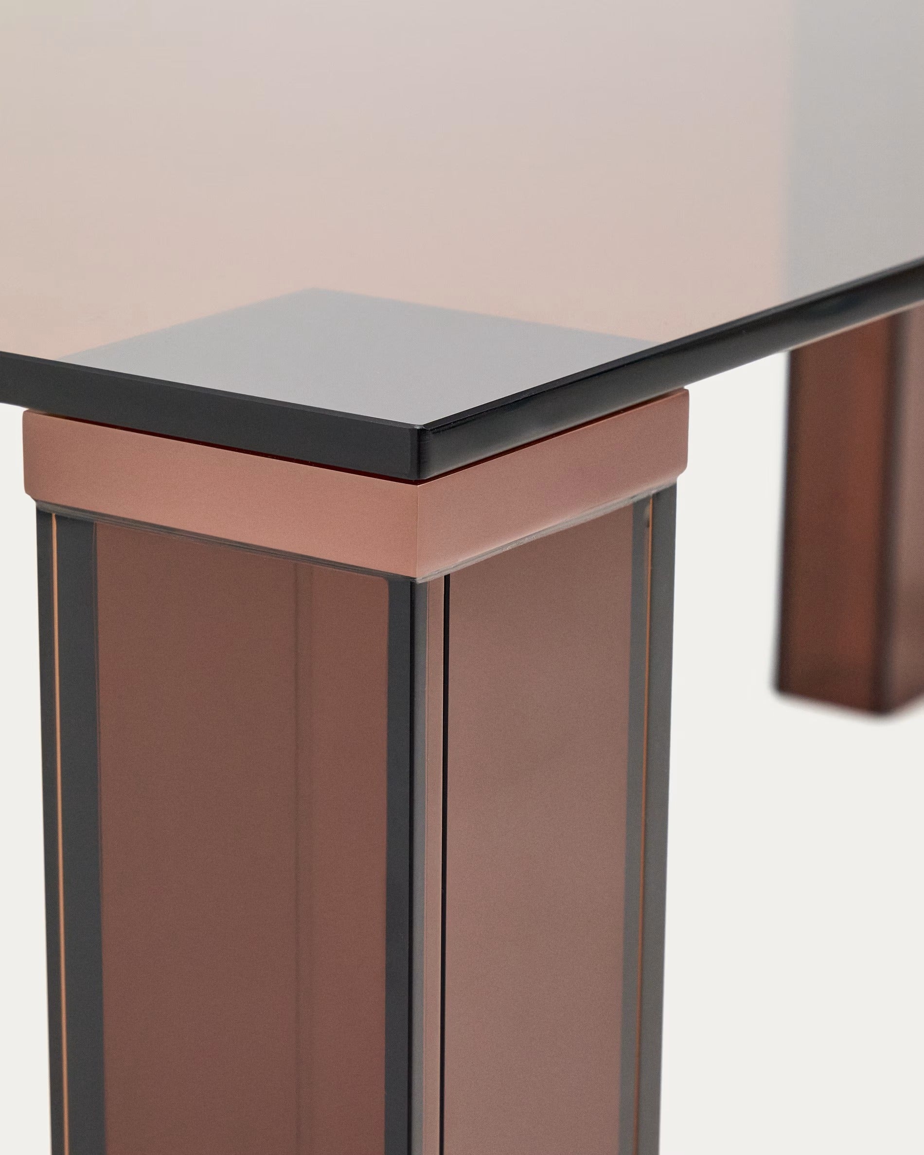 ADULARIA Table Brown Tempered Glass