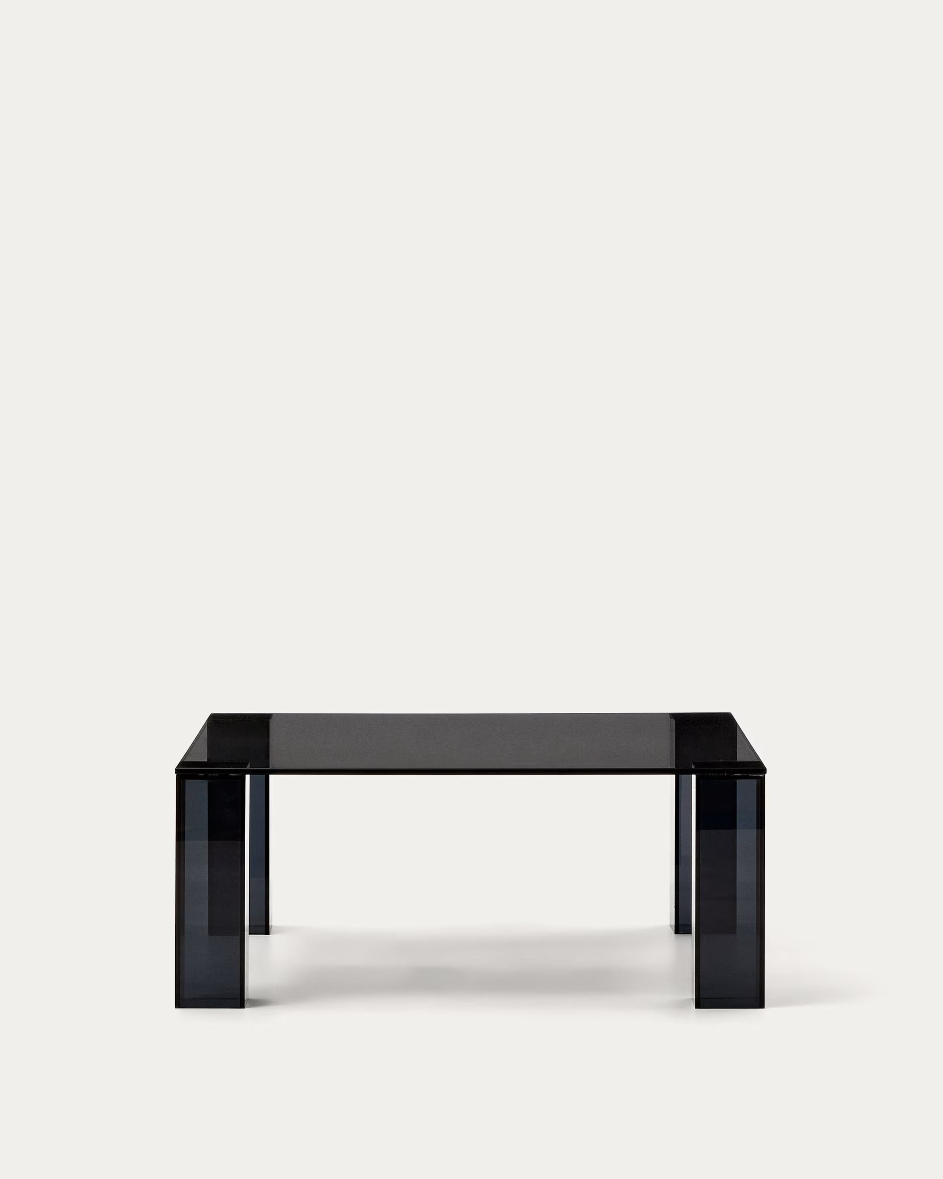 Square Coffee Table ADULARIA Dark Gray Tempered Glass