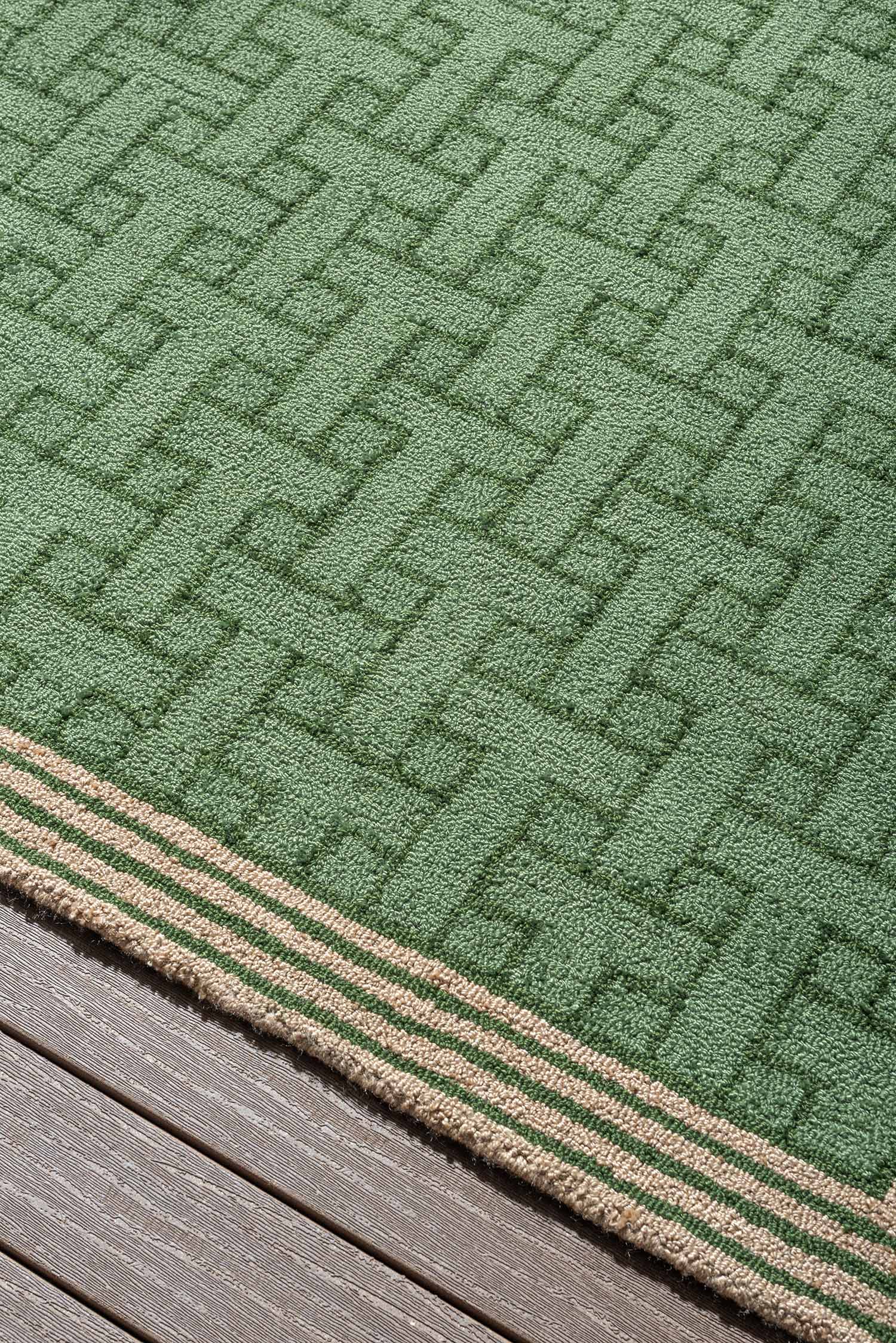 Outdoor-Teppich T-MONOGRAM JADE grün