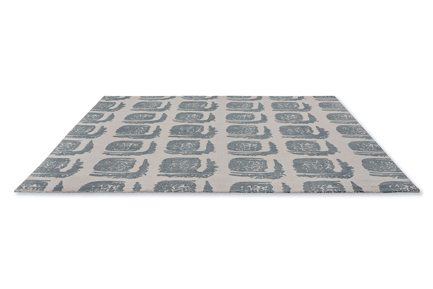 WOODBLOCK GREY Teppich beige-grau