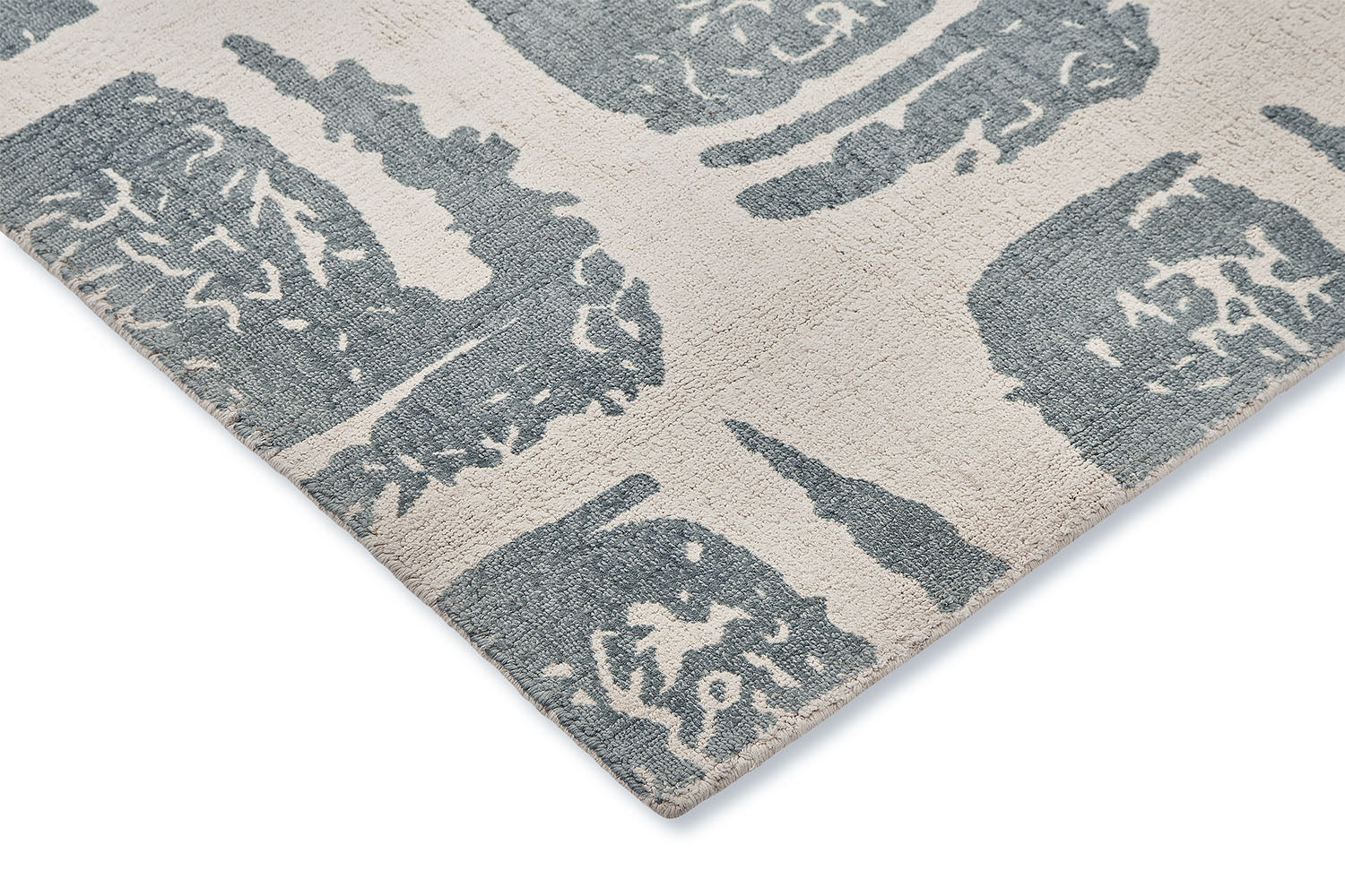 WOODBLOCK GREY Teppich beige-grau