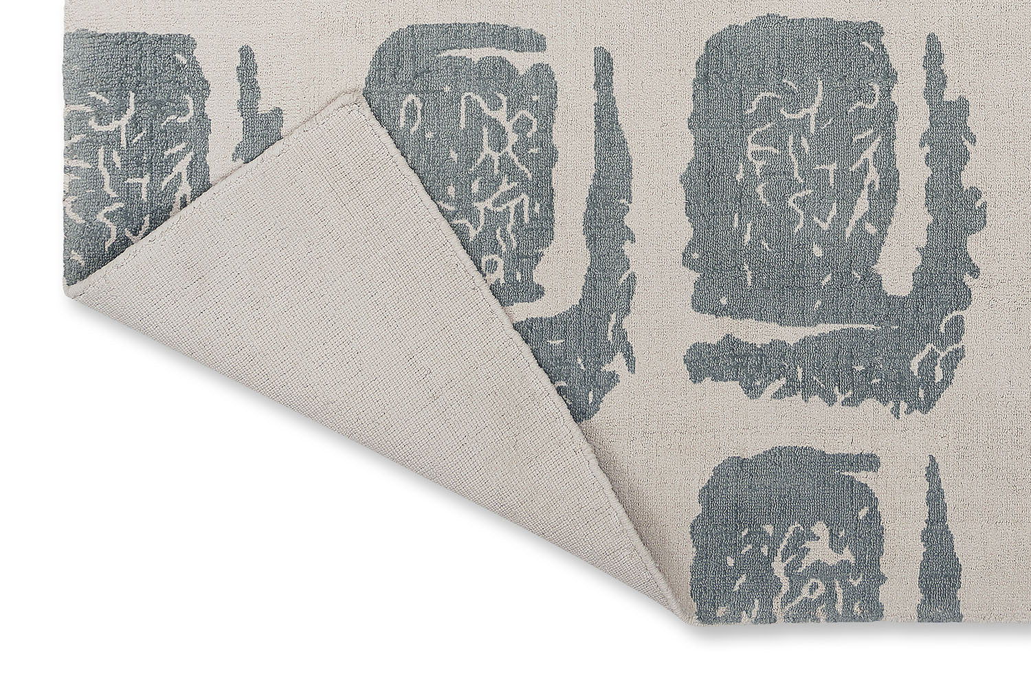 WOODBLOCK GREY Teppich beige-grau