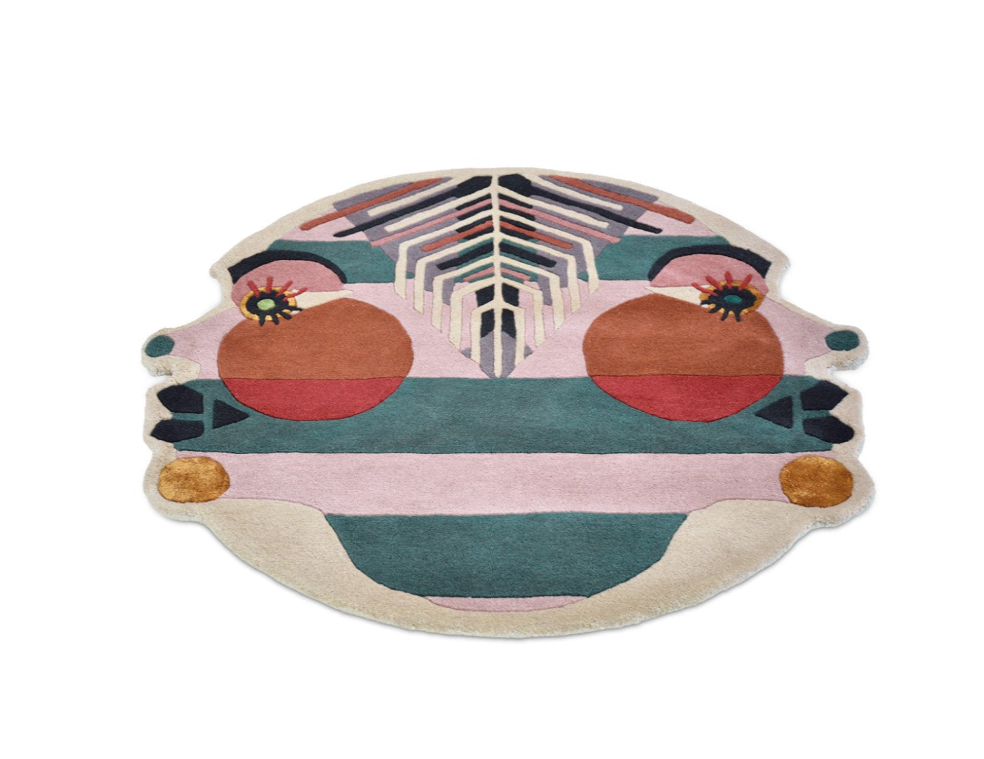 Round rug Zodiac Gemini beige-Morski