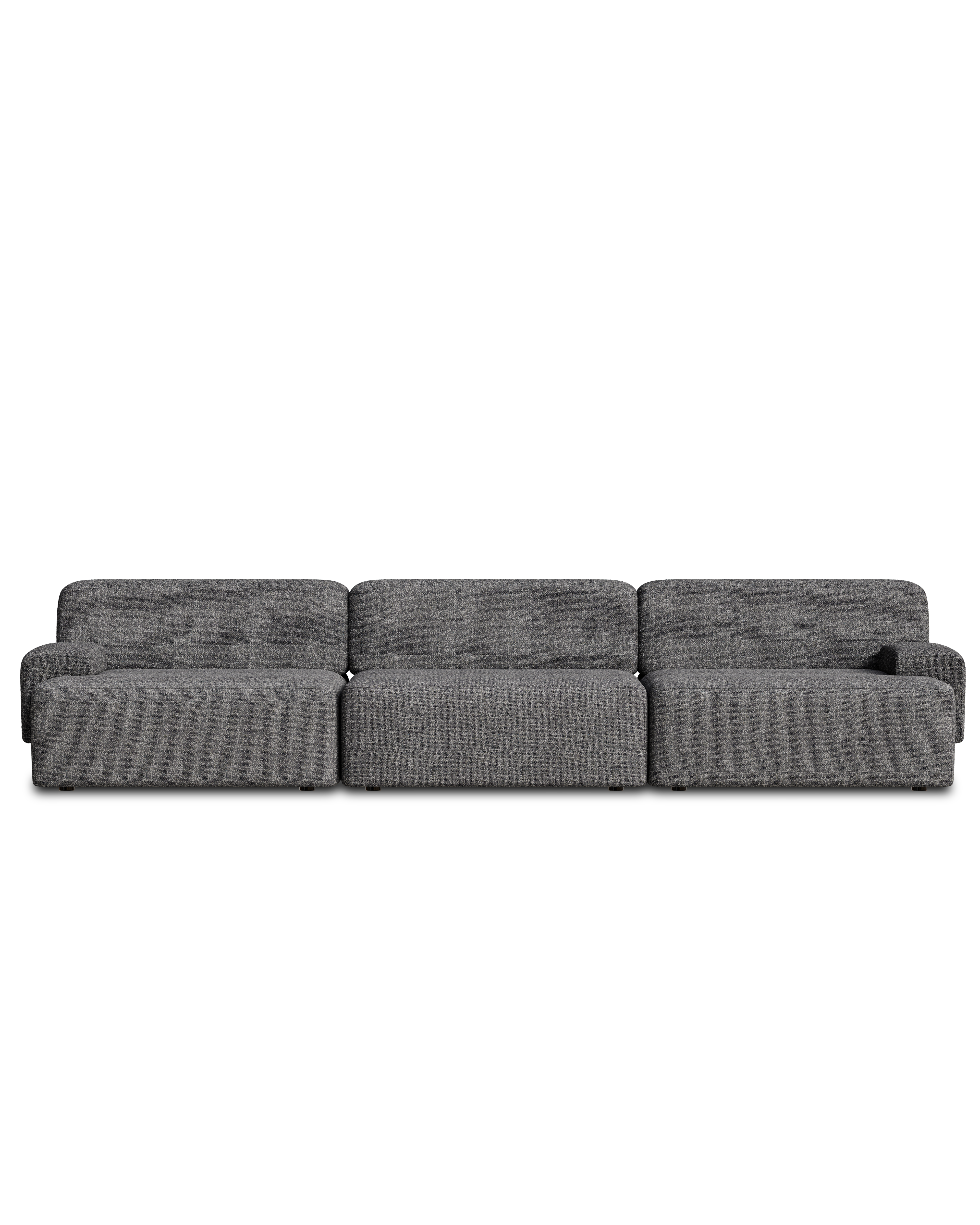 Modular 3-Seater Sofa UMI Stone Black