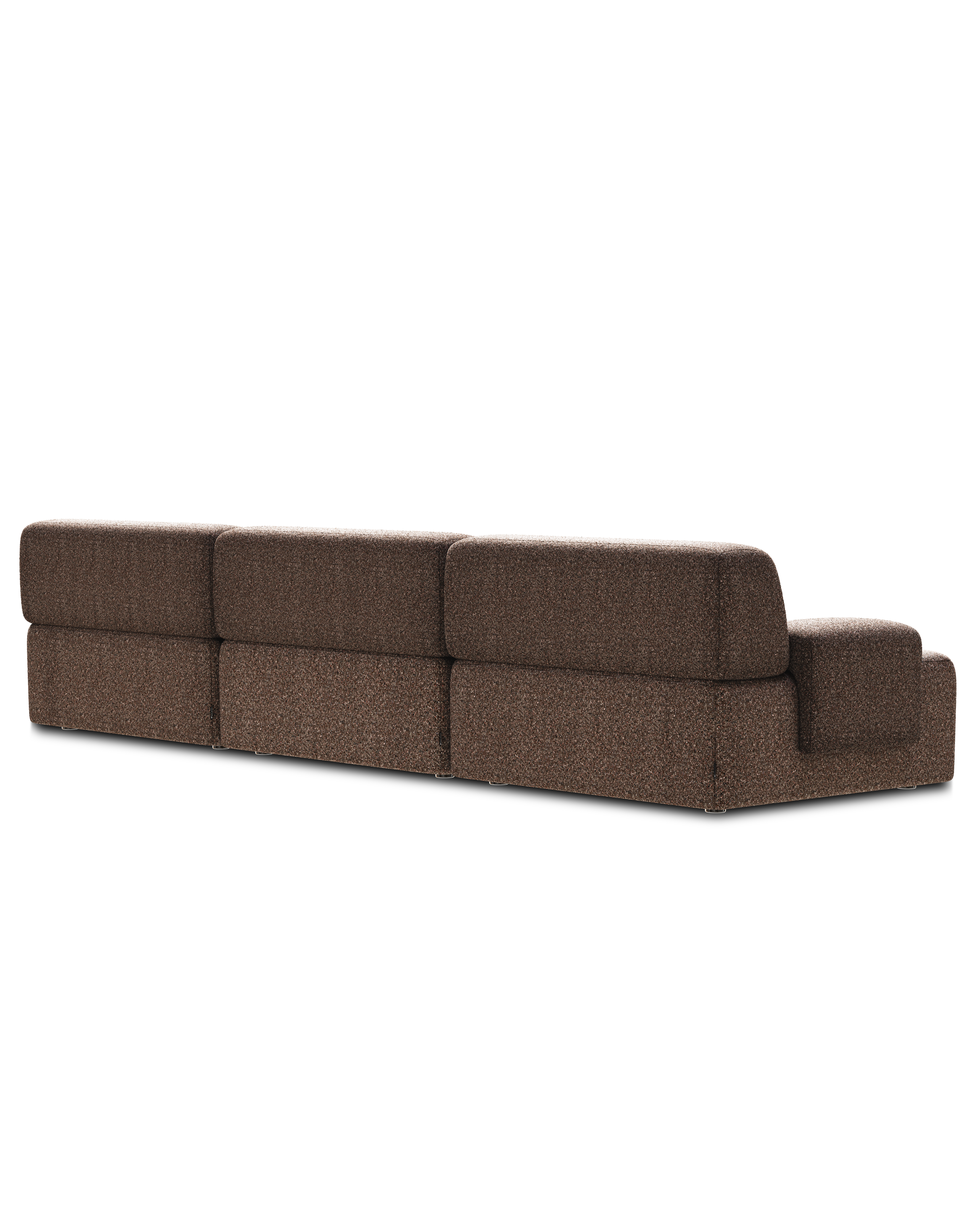 UMI brown modular 3-seater sofa