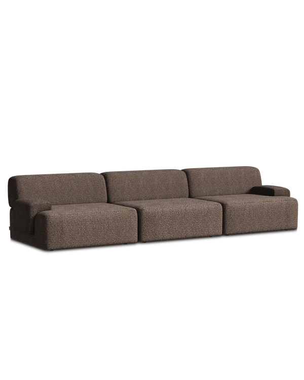Sofa modułowa UMI - element lewostronny brązowy