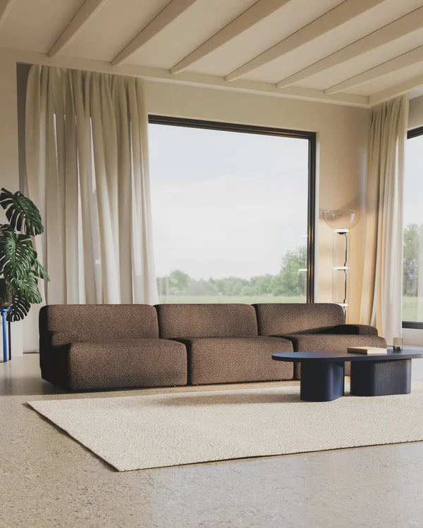 Sofa modułowa UMI - element lewostronny brązowy