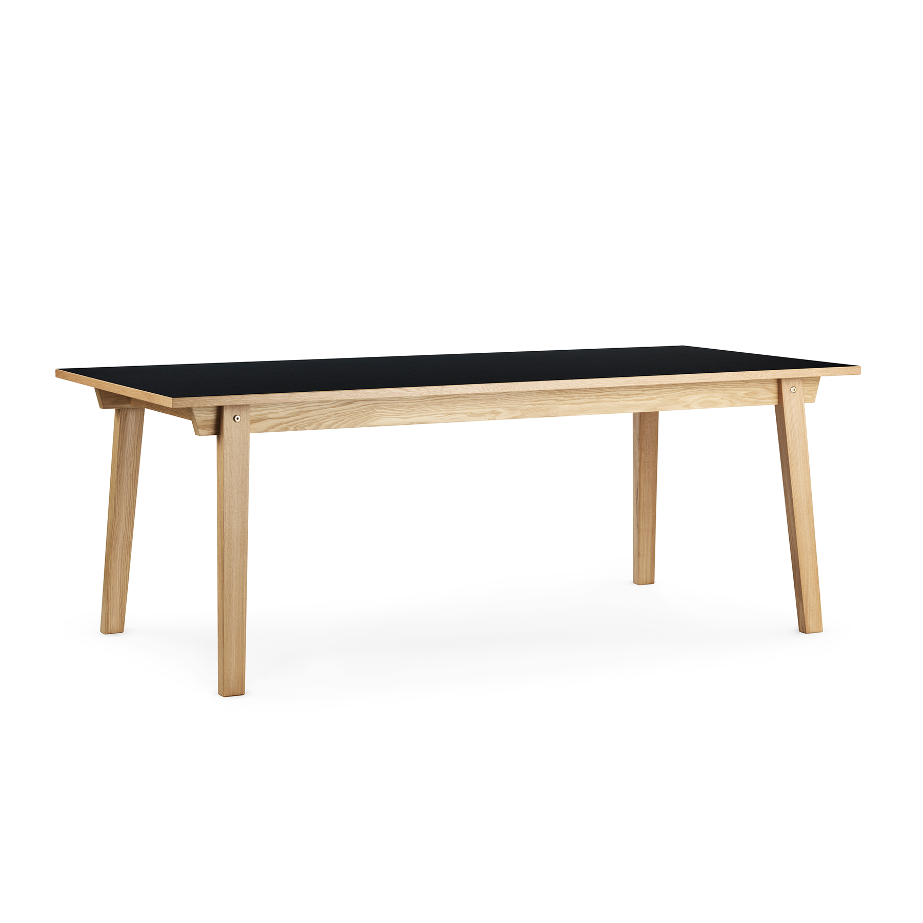 Slice Linoeum Table Eichenfurnier