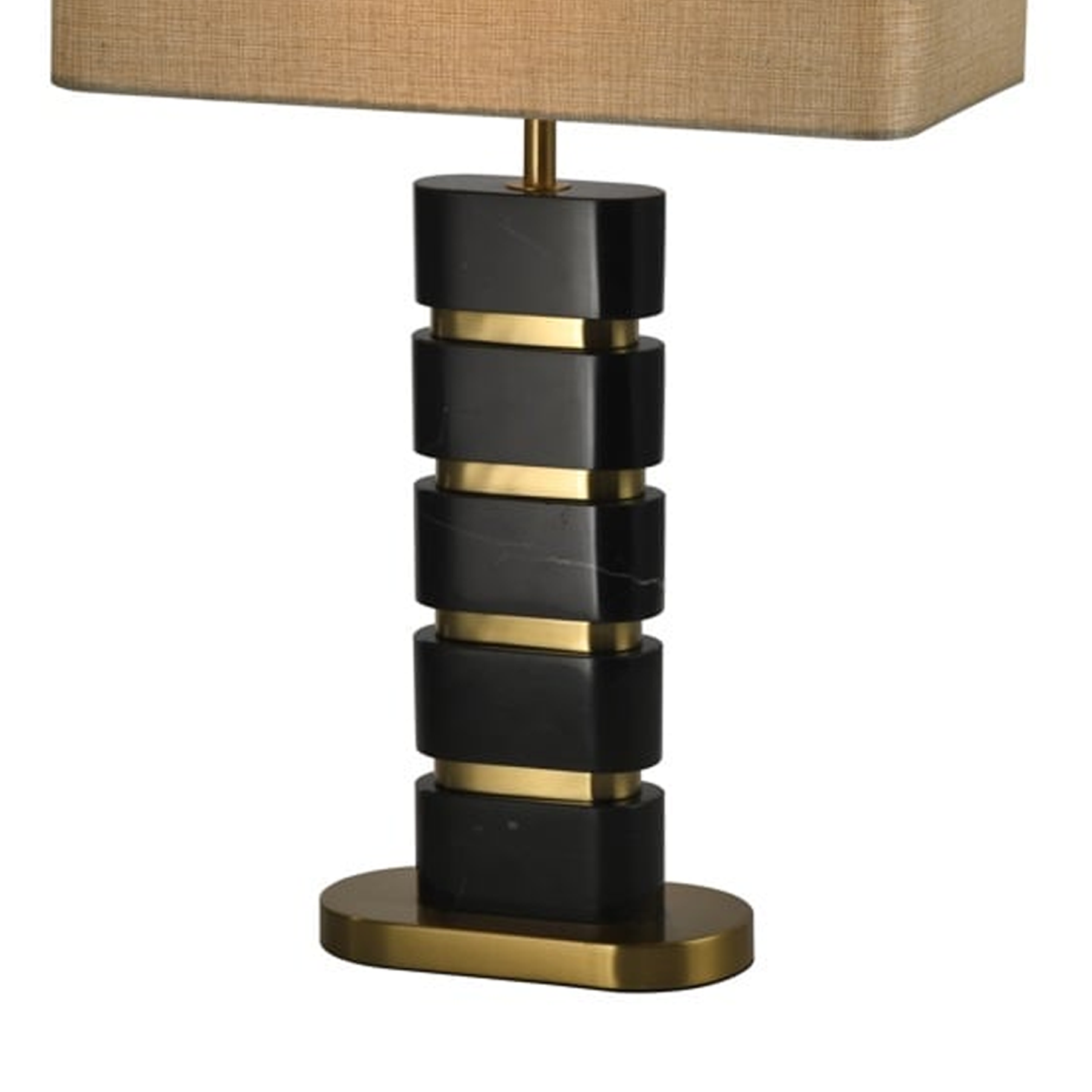 Levina Tischlampe schwarzer Marmor