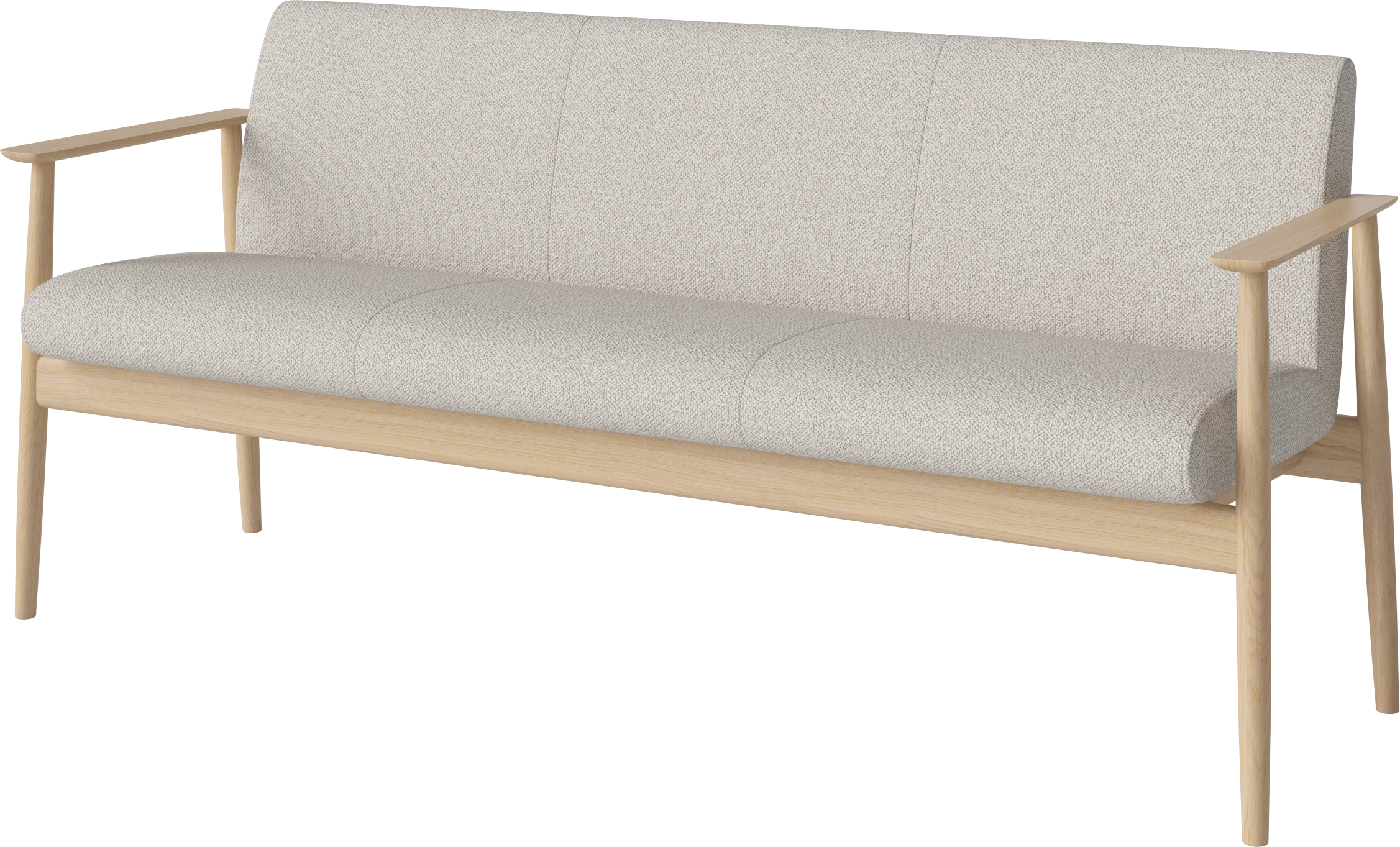 Visti Polster Sofa Basis aus gebleichtem Eichenholz