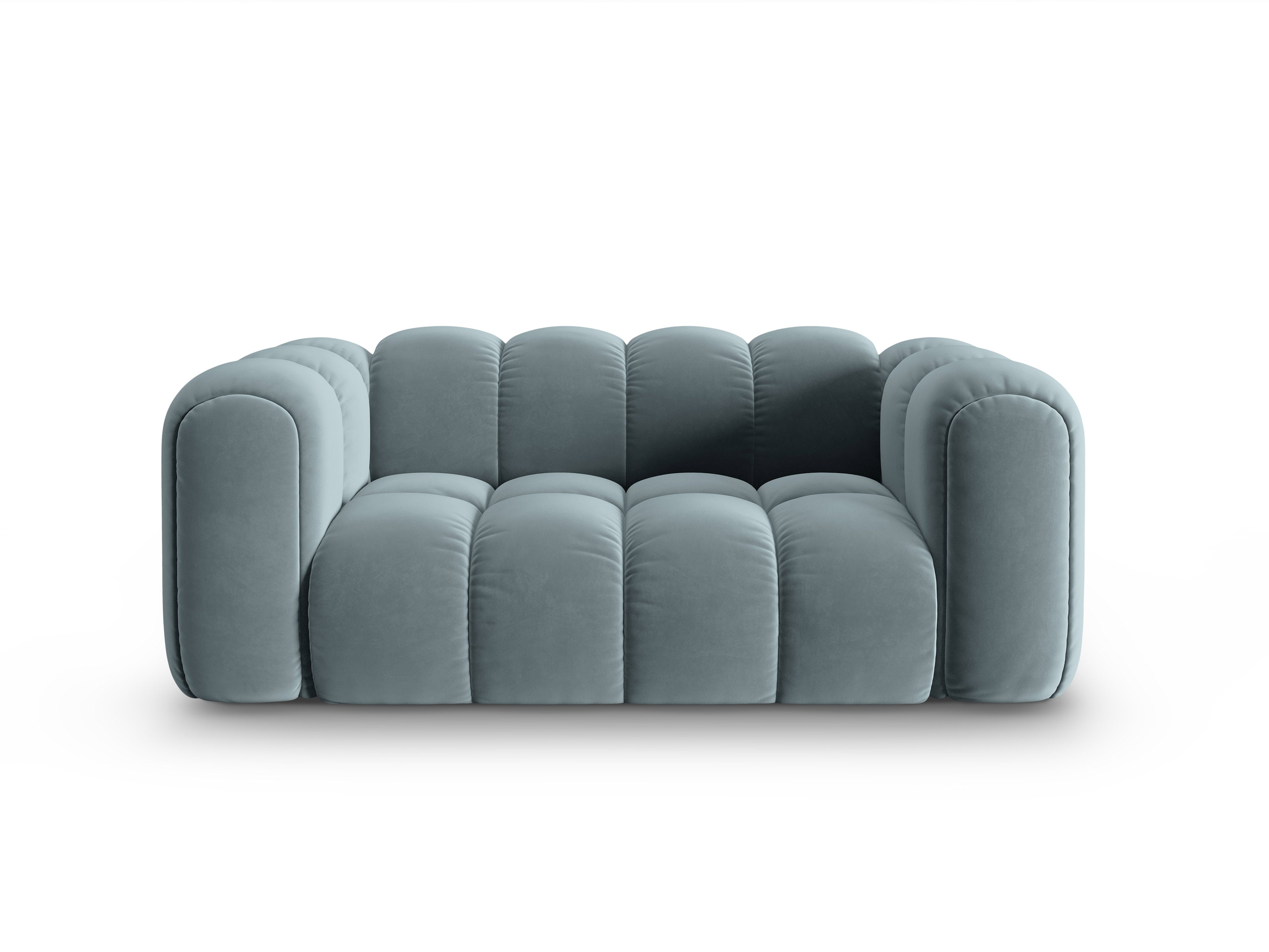 Velvet 2-Seater Sofa ASTRO Light Blue