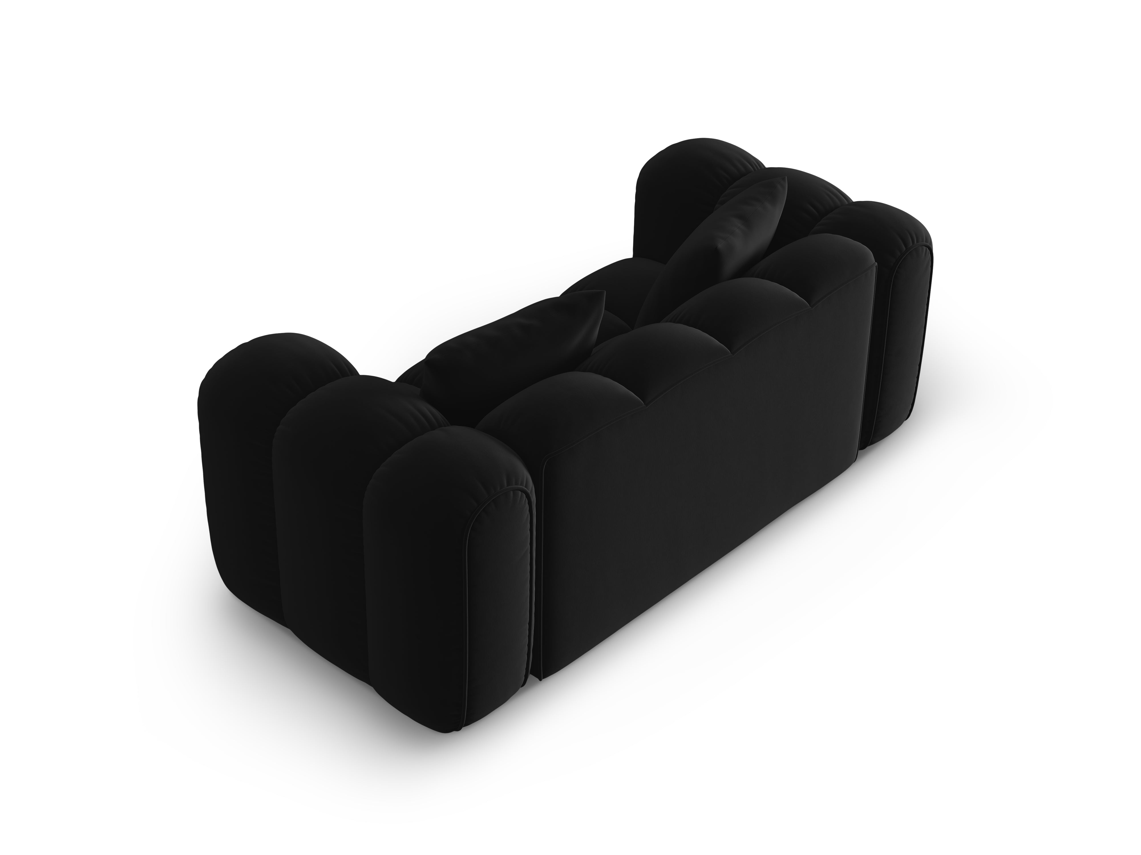 Velvet 2-Seater Sofa ASTRO Black
