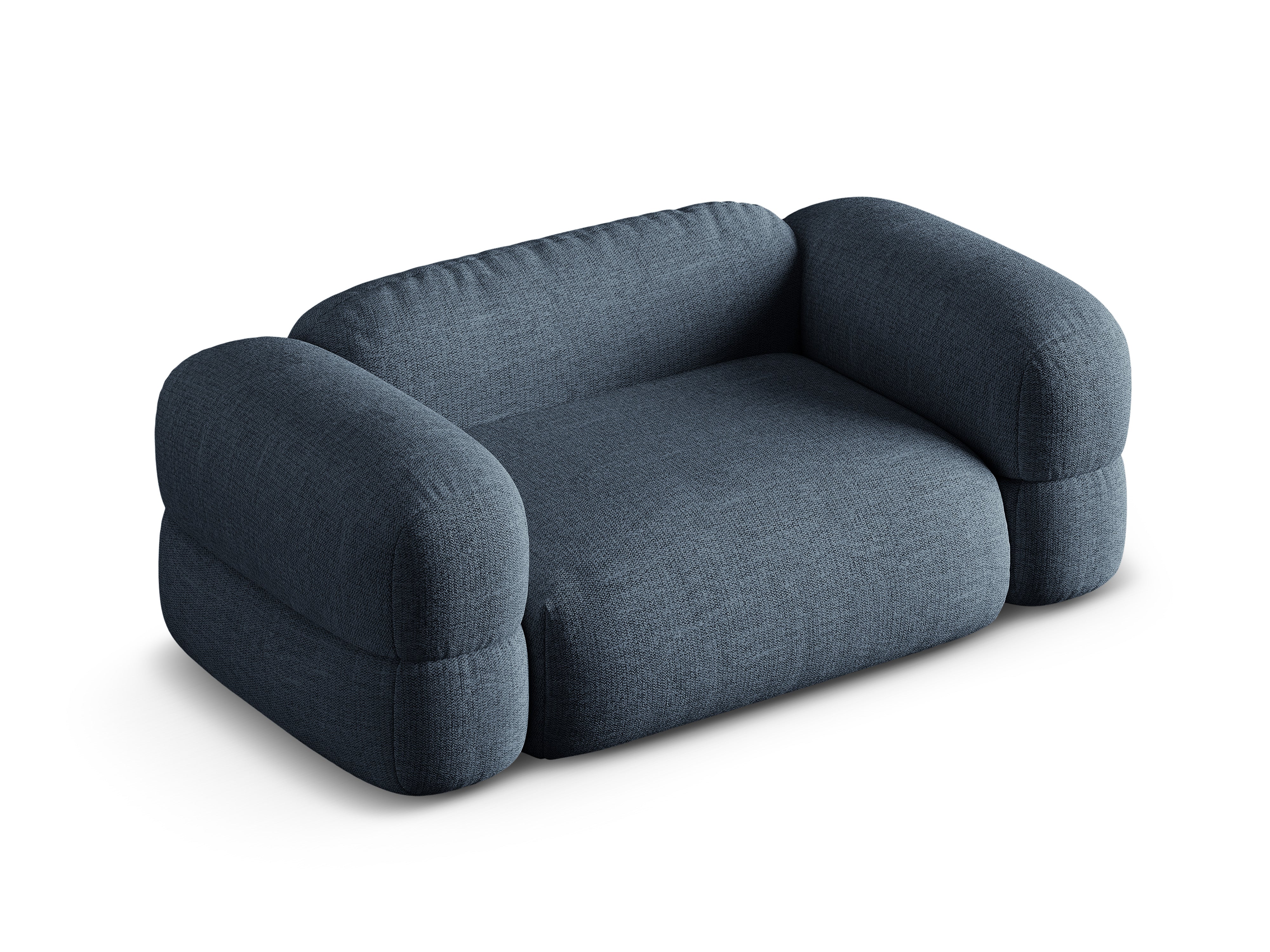 Sofa 2-Sitzer ROGER dunkelblaues Chenille