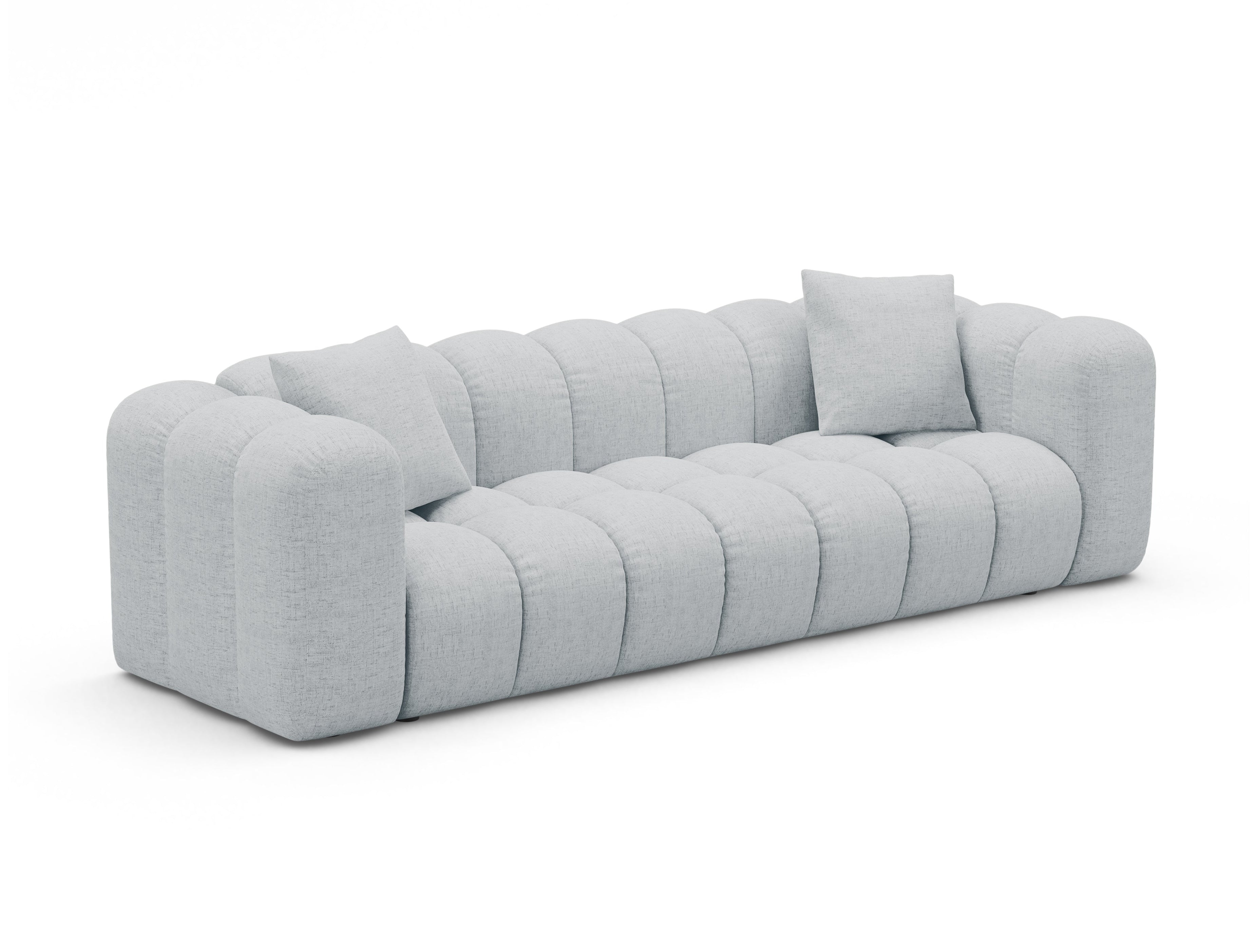 Sofa mit Schlaffunktion ASTRO hellgrau Chenille