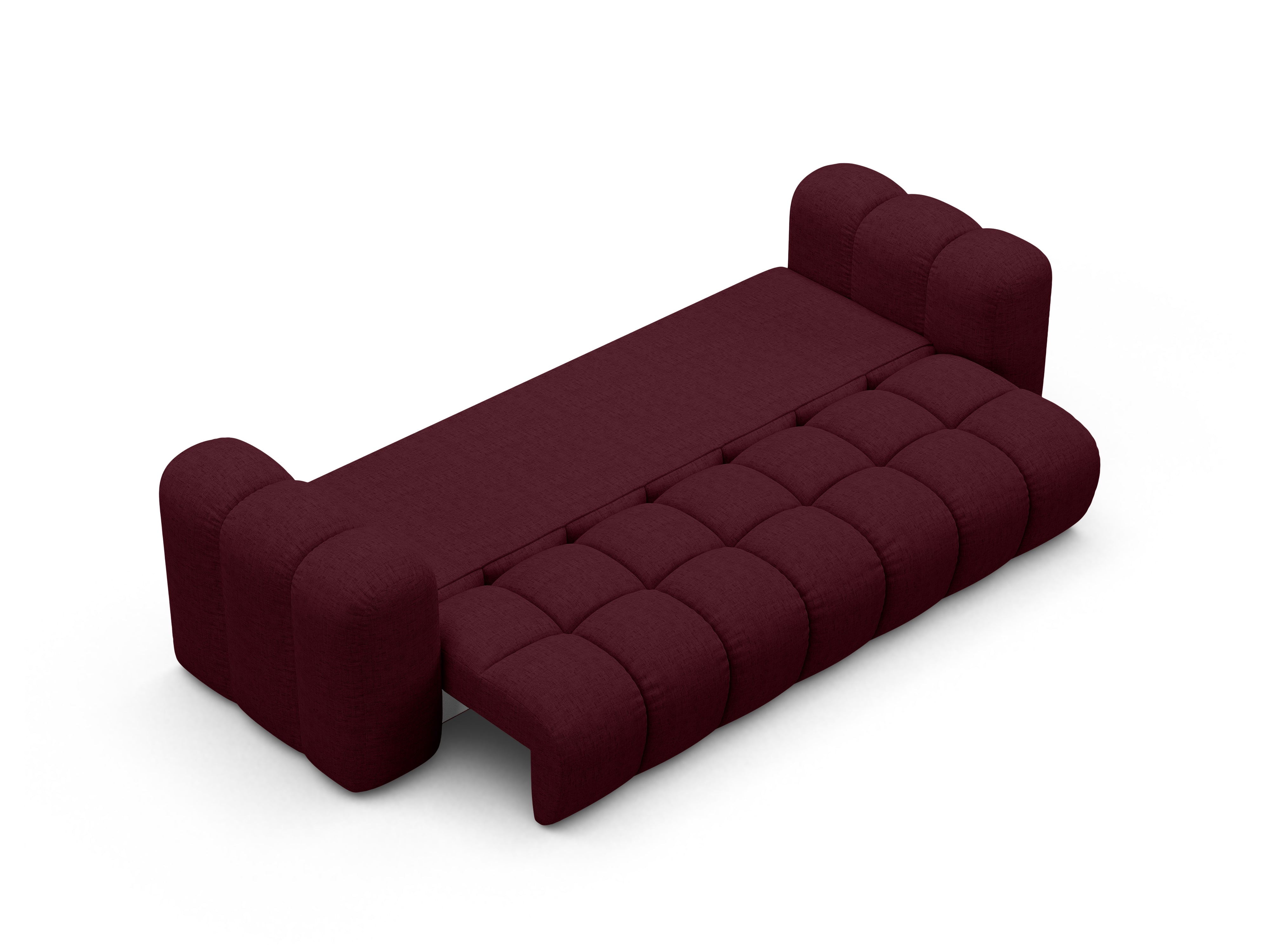Sofa z funkcja spania ASTRO burgundowy szenil