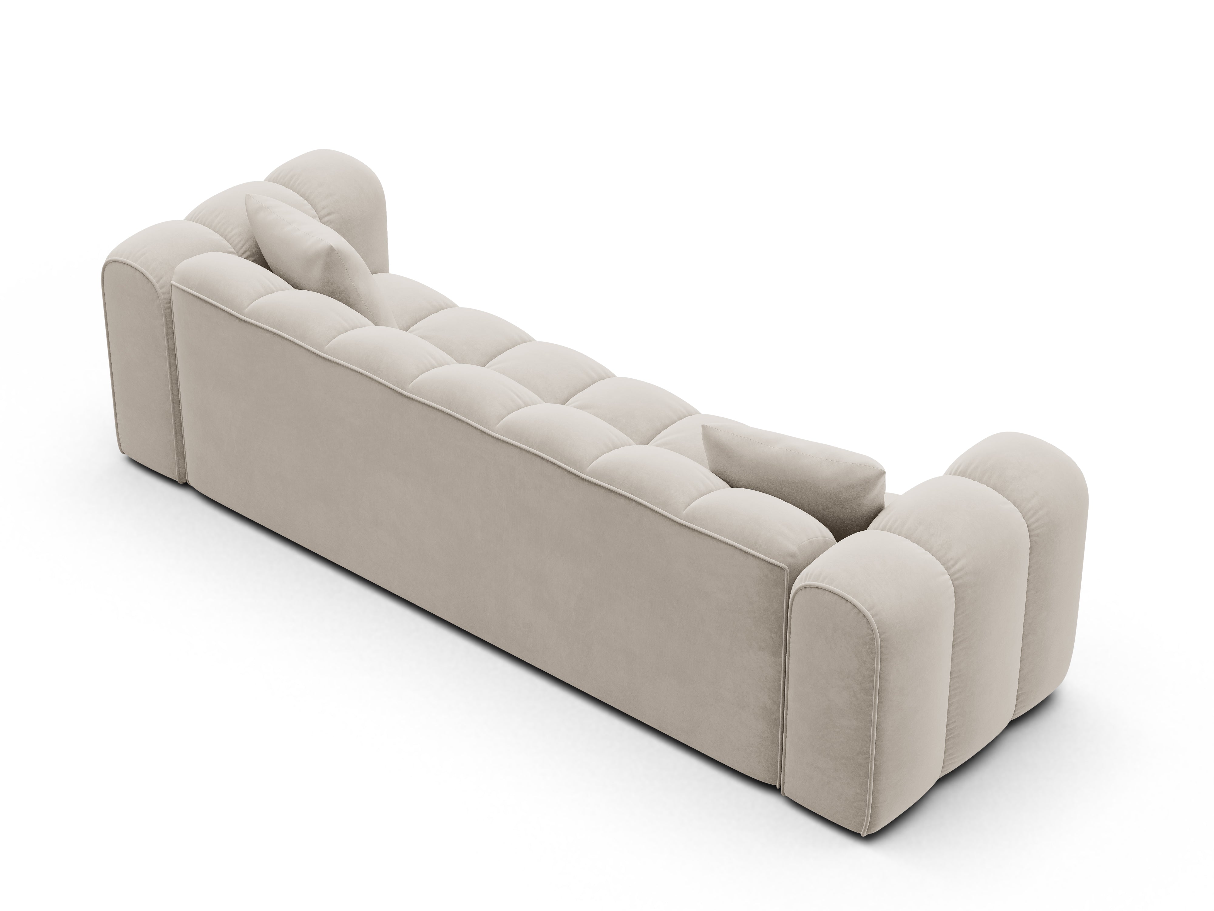Sofa aksamitna z funkcja spania ASTRO ecru