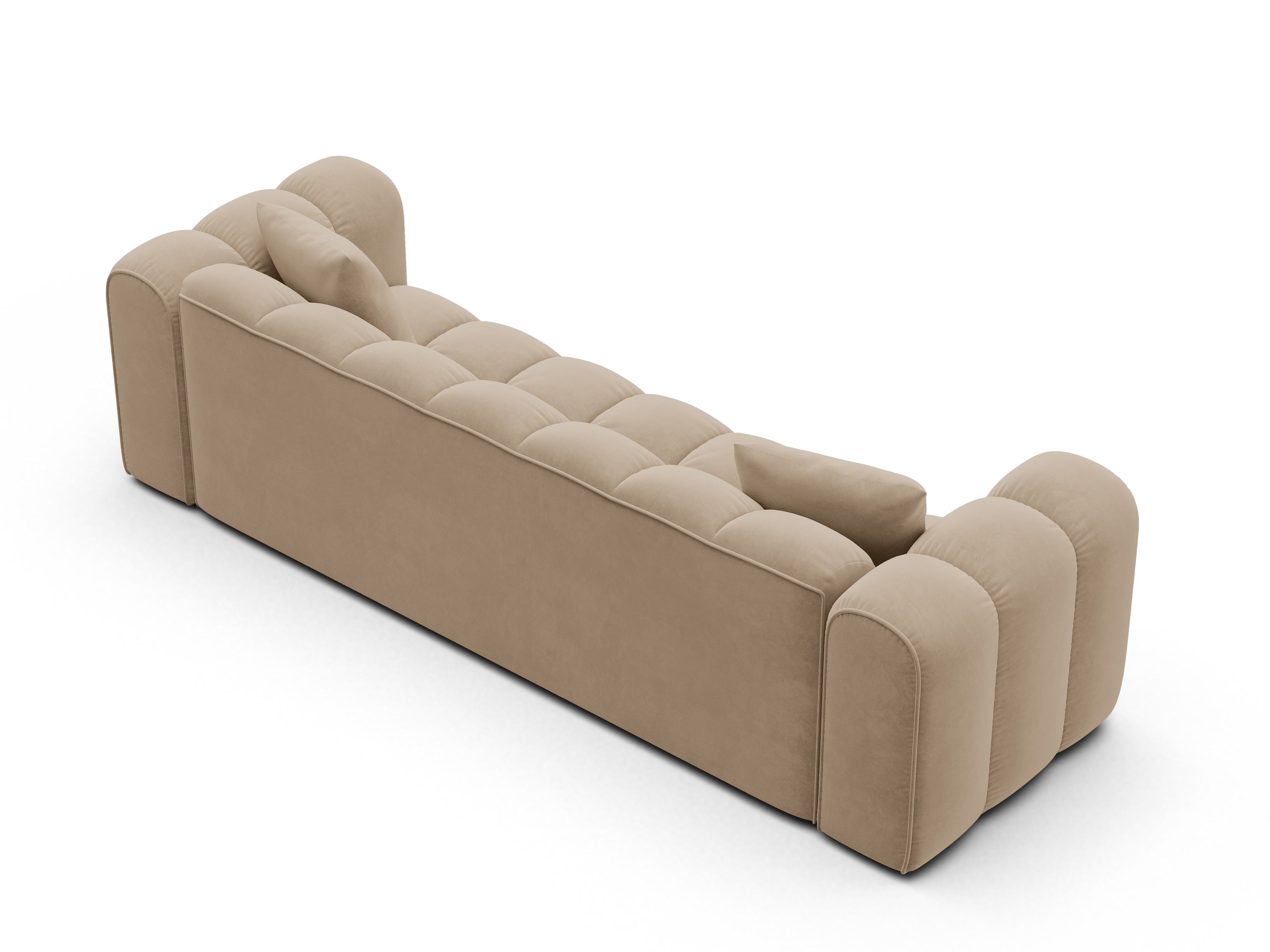 Sofa aksamitna z funkcja spania ASTRO piaskowy