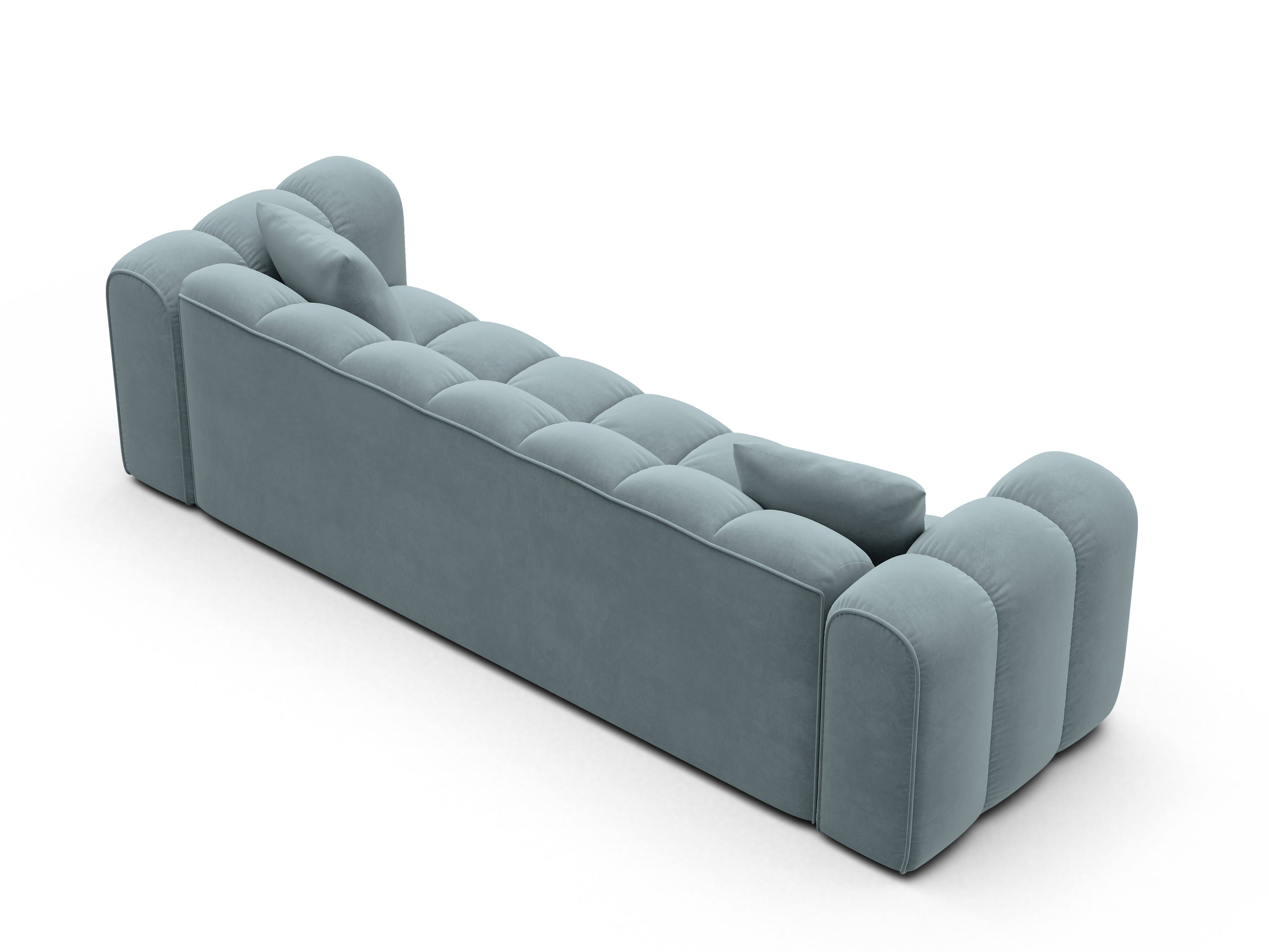 Sofa aksamitna z funkcja spania ASTRO jasnoniebieski
