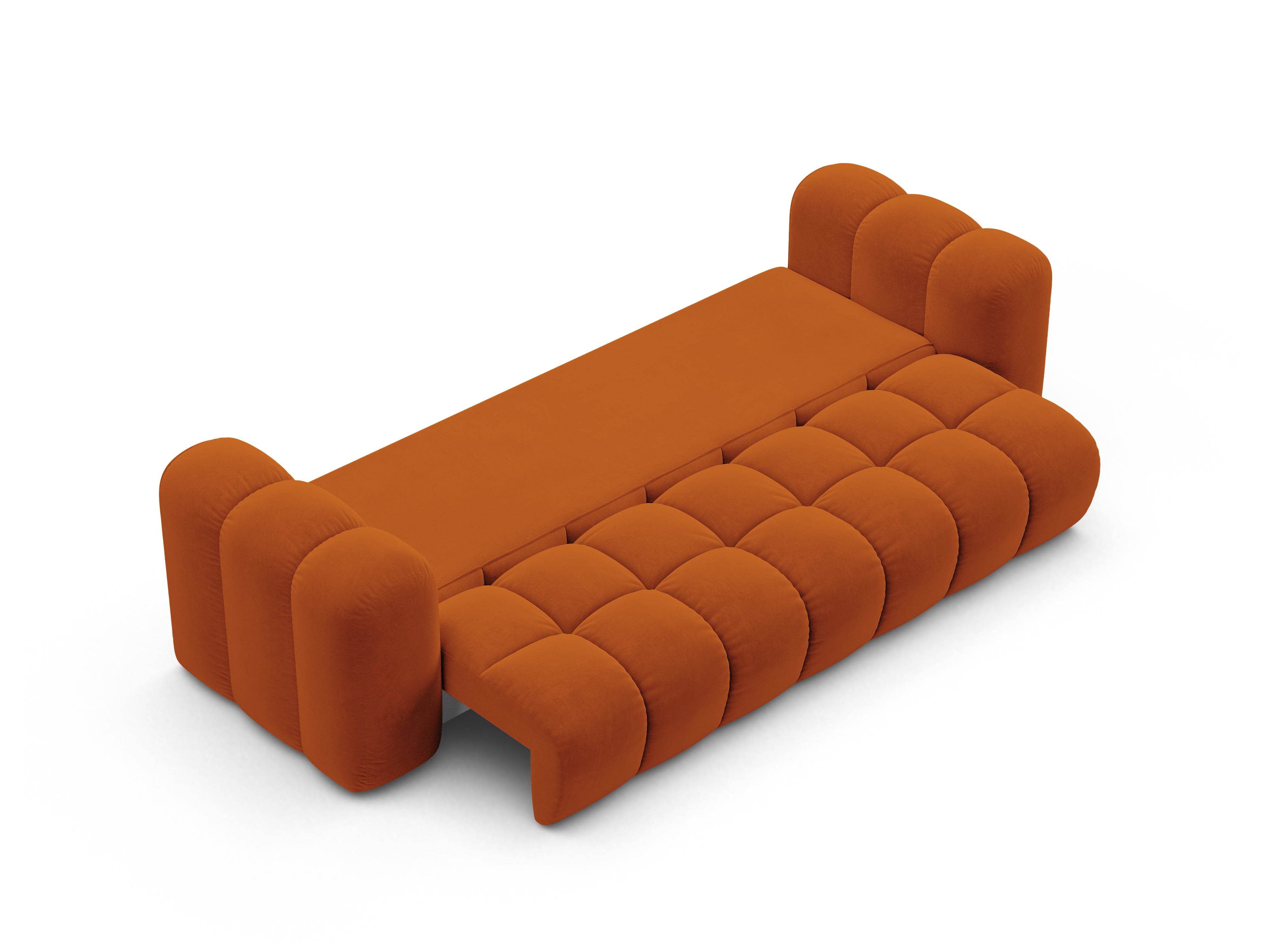 Sofa aksamitna z funkcja spania ASTRO rudy