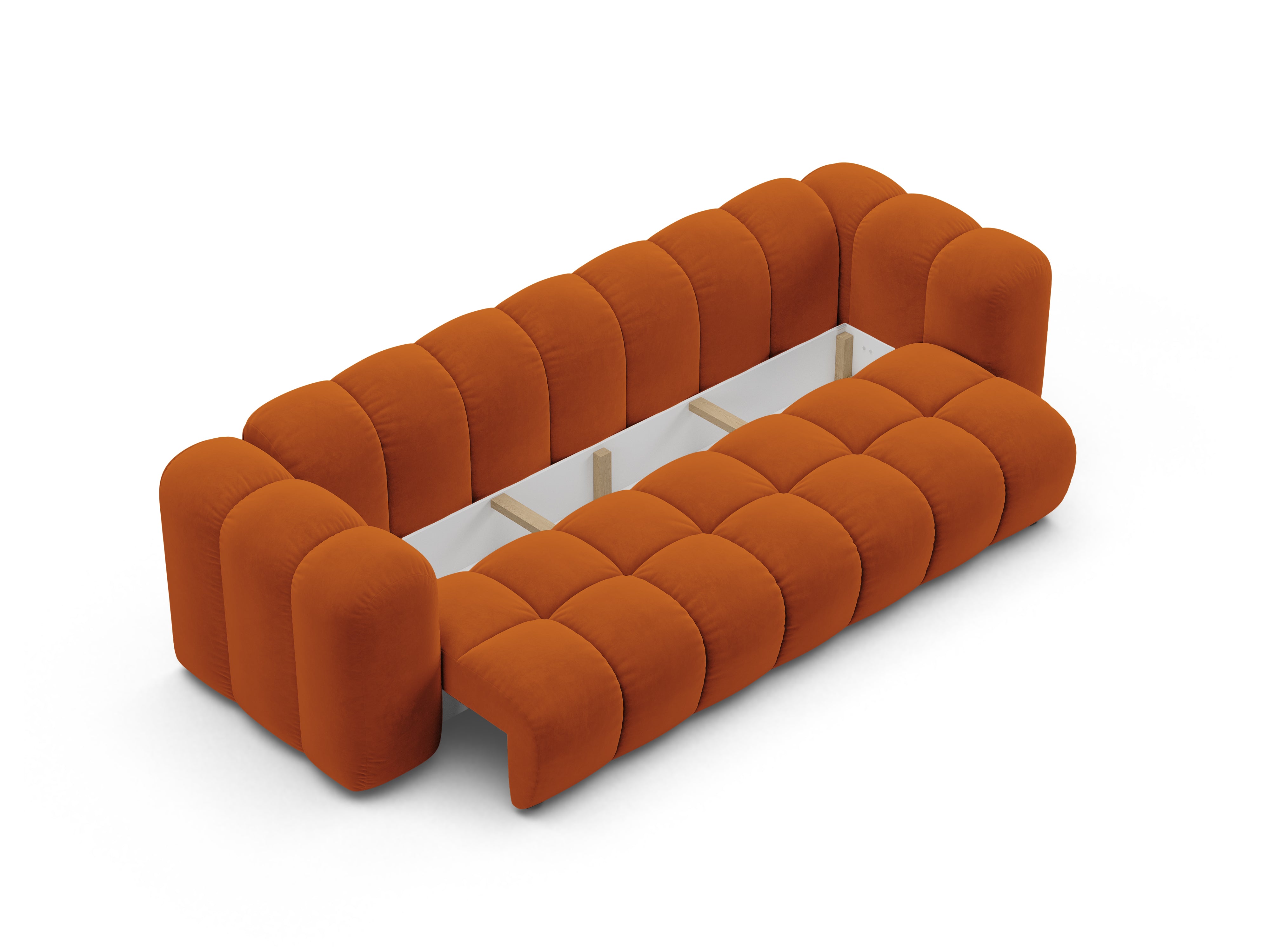 Sofa aksamitna z funkcja spania ASTRO rudy