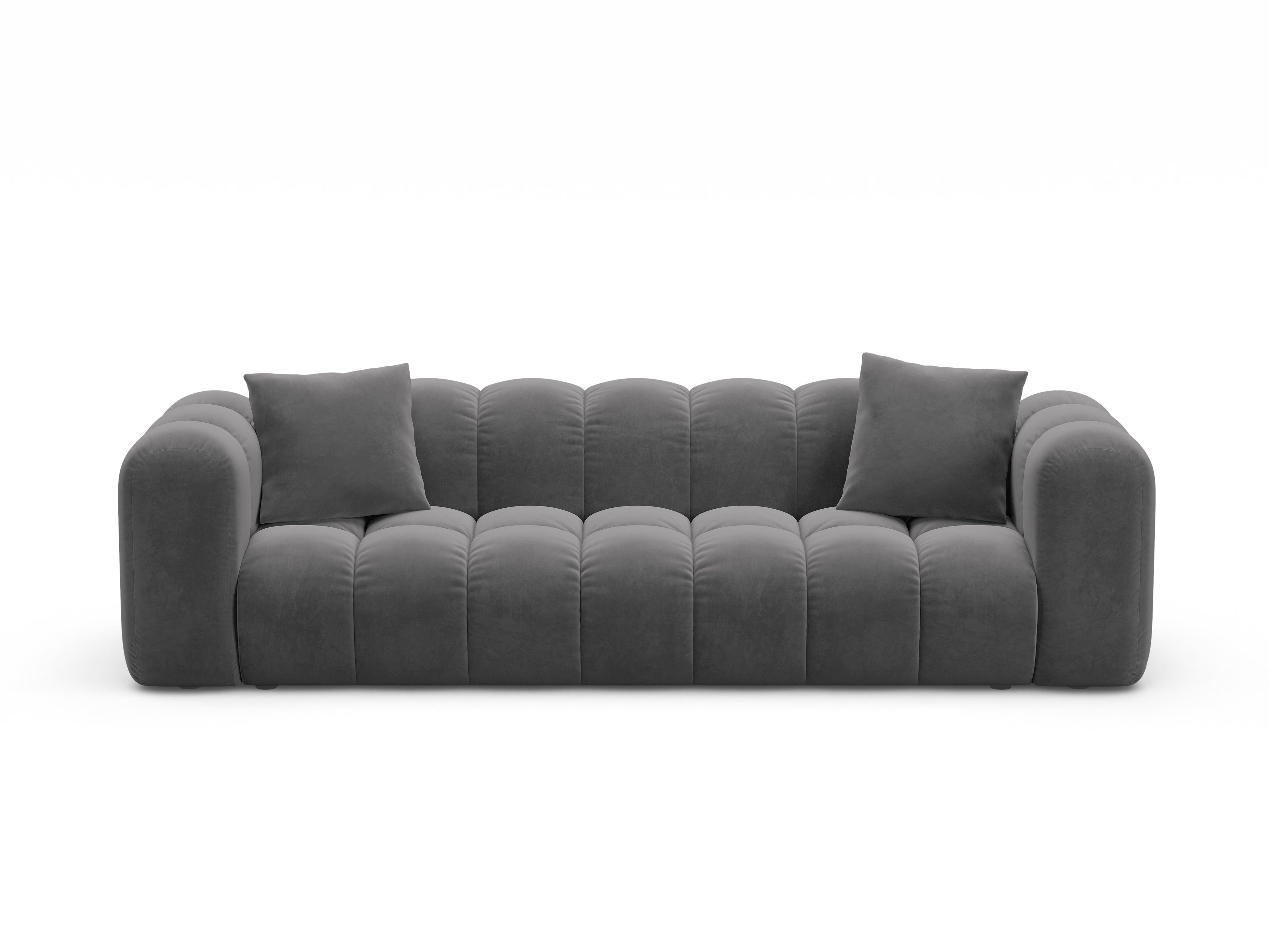 Sofa aksamitna z funkcja spania ASTRO szary