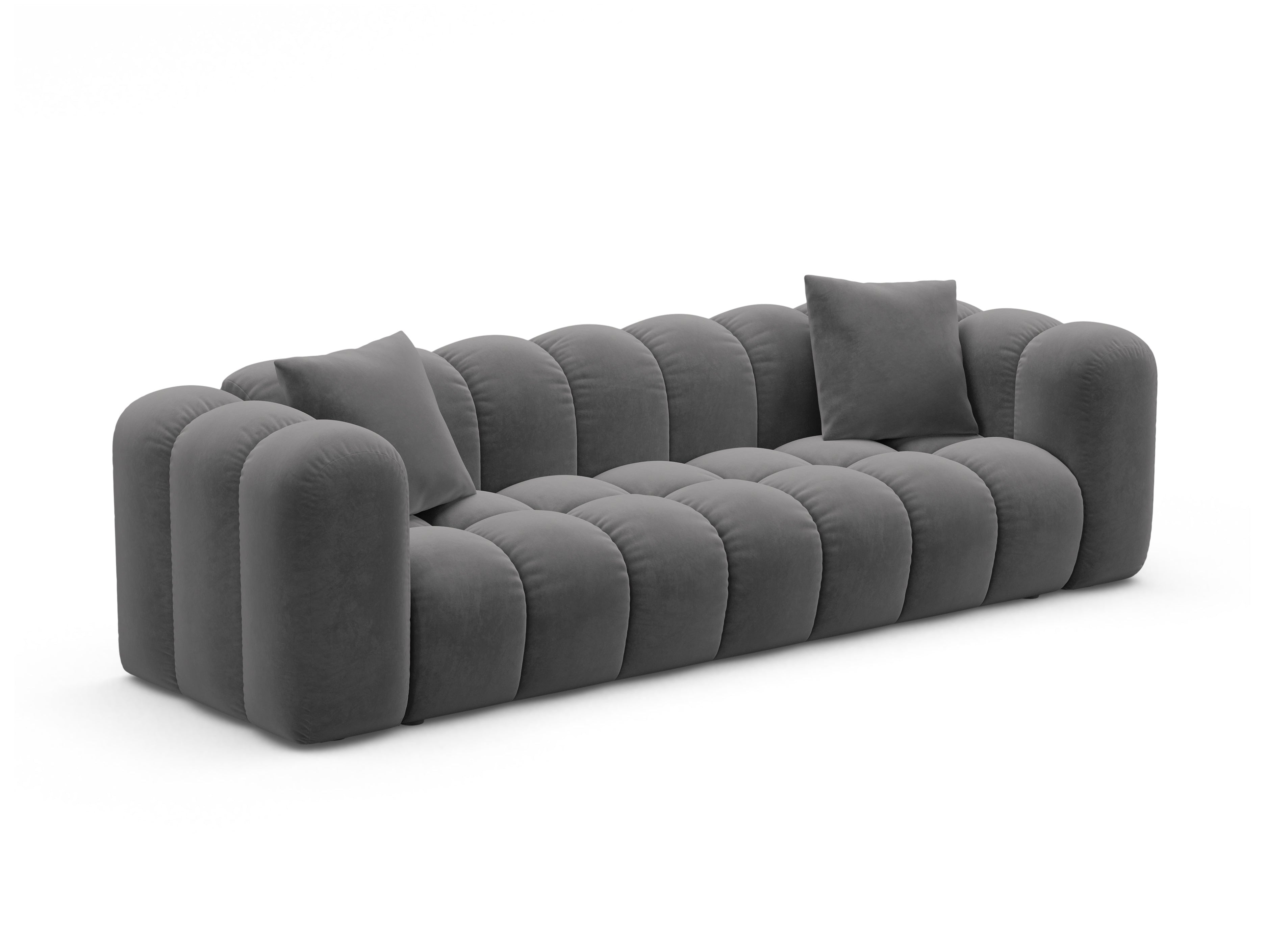 Sofa aksamitna z funkcja spania ASTRO szary