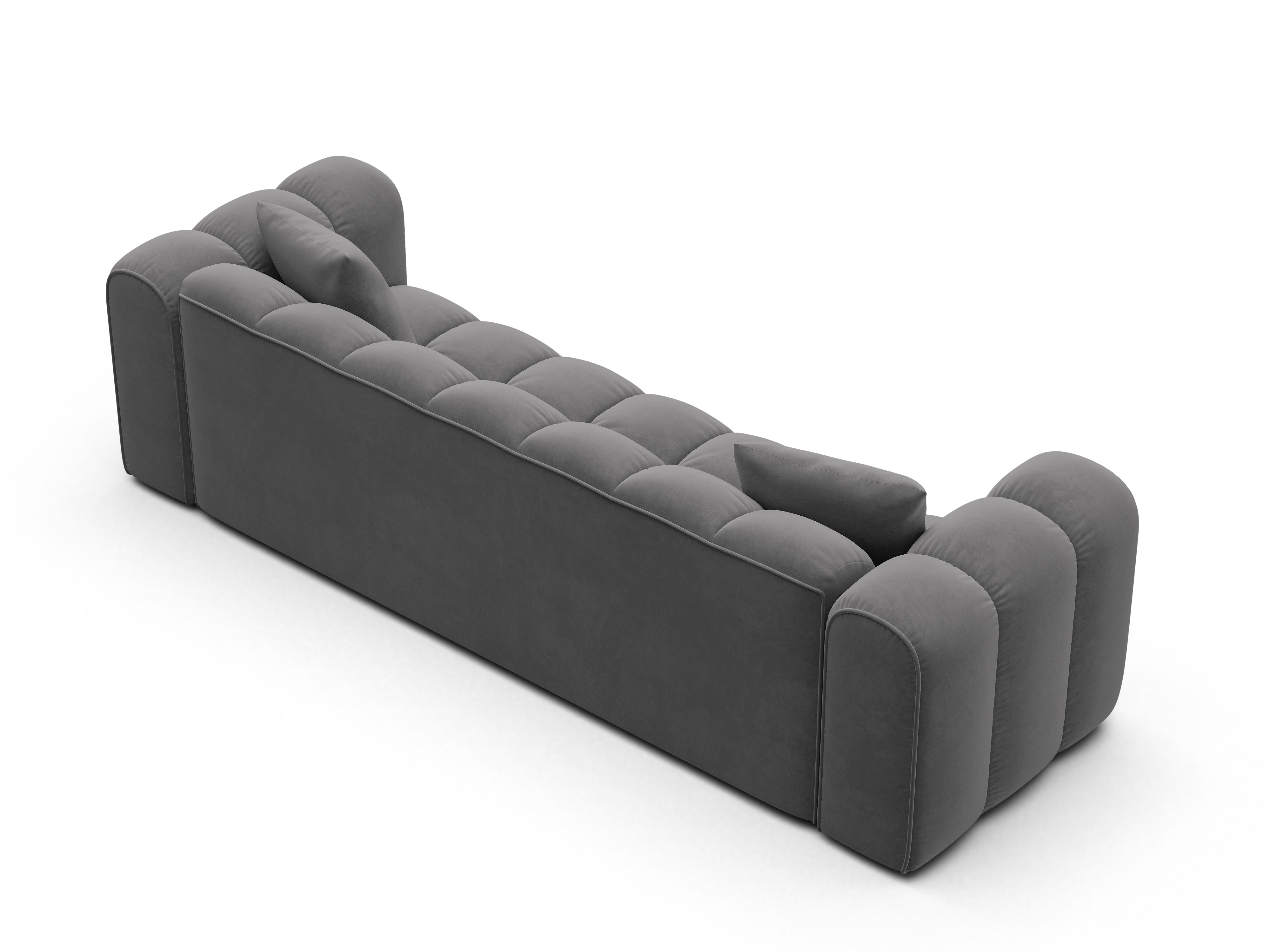 Sofa aksamitna z funkcja spania ASTRO szary