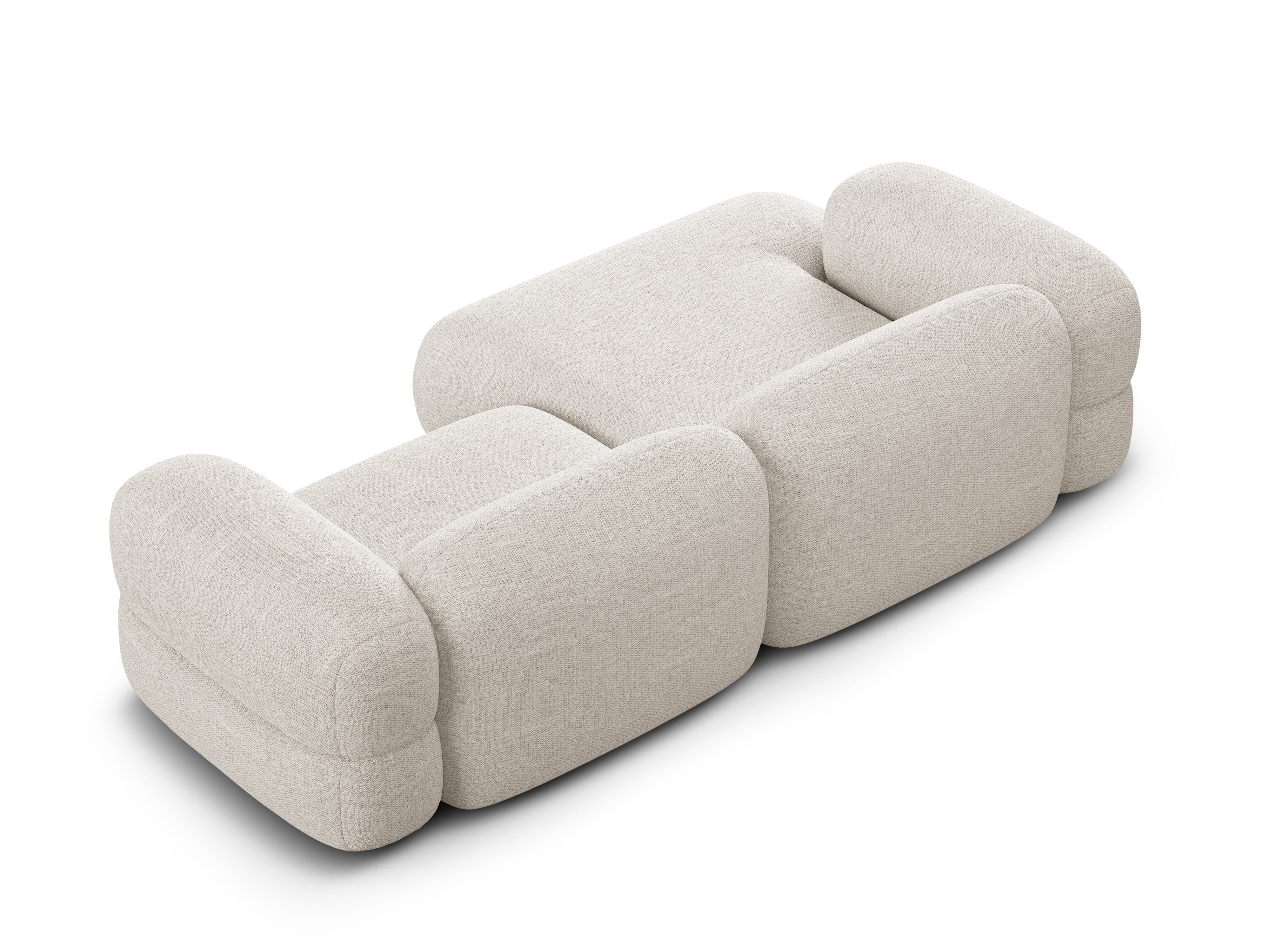 Linksseitige Eckcouch ROGER beige Chenille