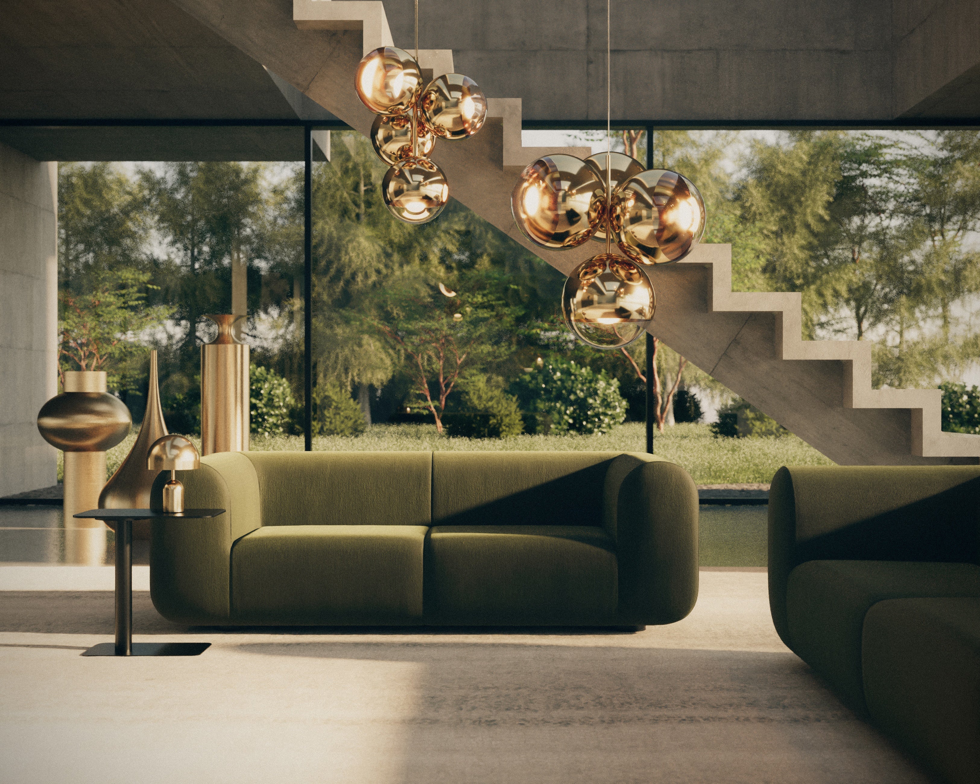 3-Personen-Sofa pralropolstert