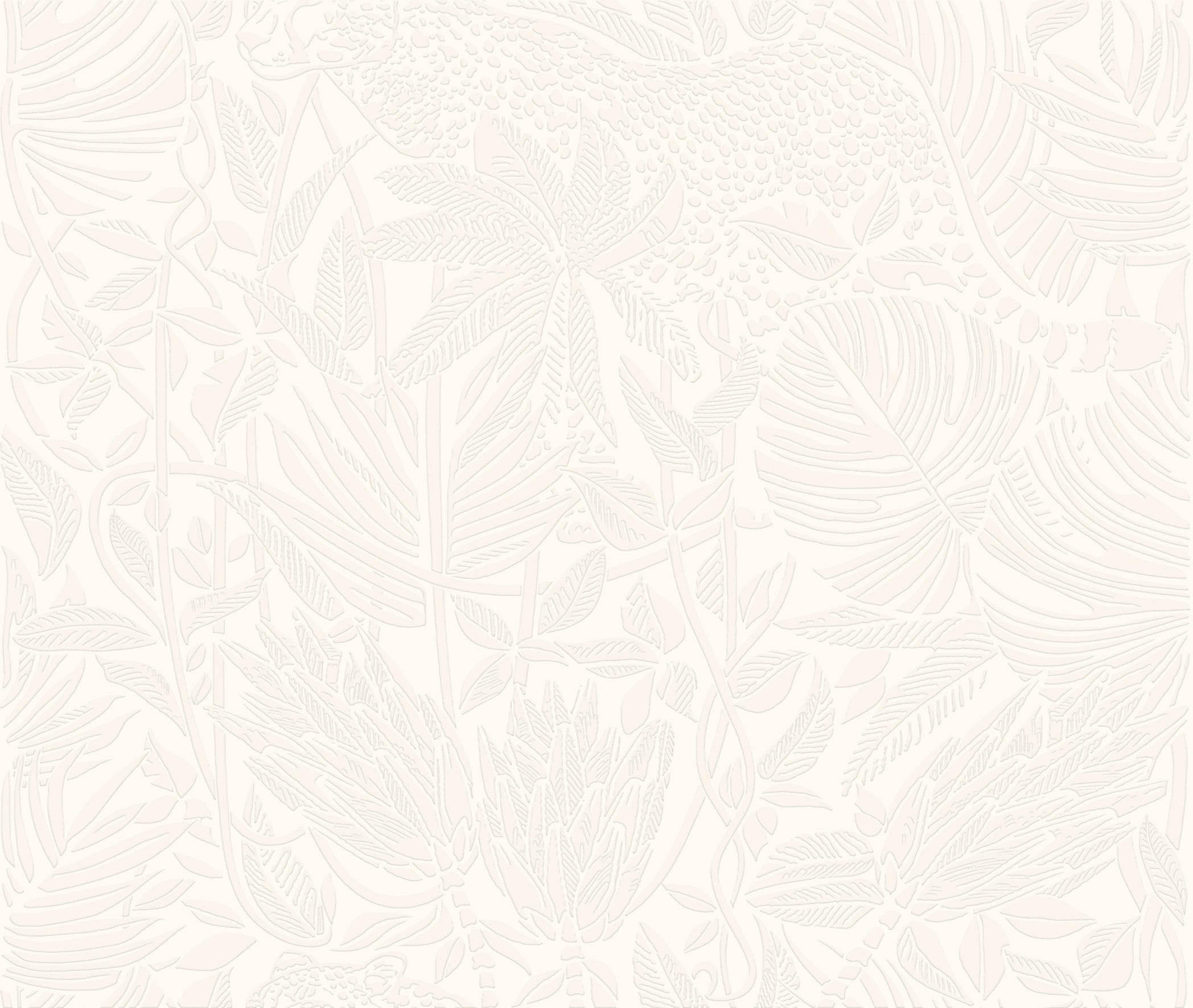 Textile wallpaper with 3D PANTHERA pattern in light beige