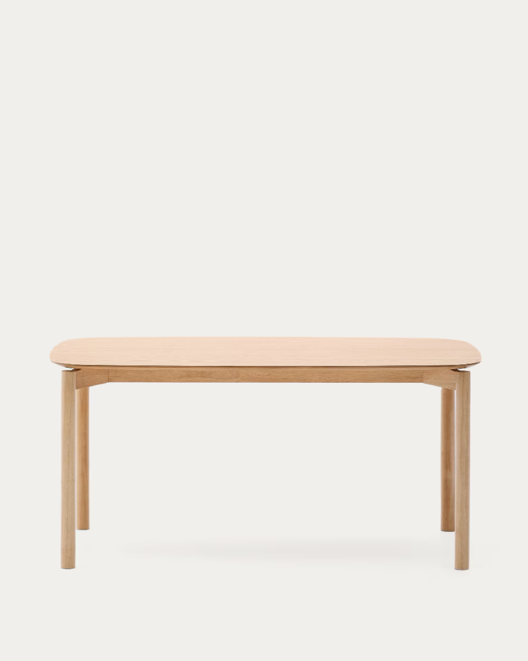 Rechteckige Tabelle Indien Furnierasche