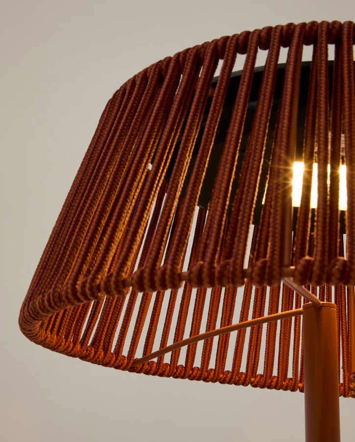 External floor lamp Aldet Lina in terracotta