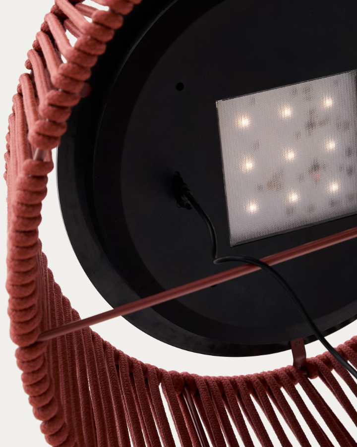 External floor lamp Aldet Lina in terracotta