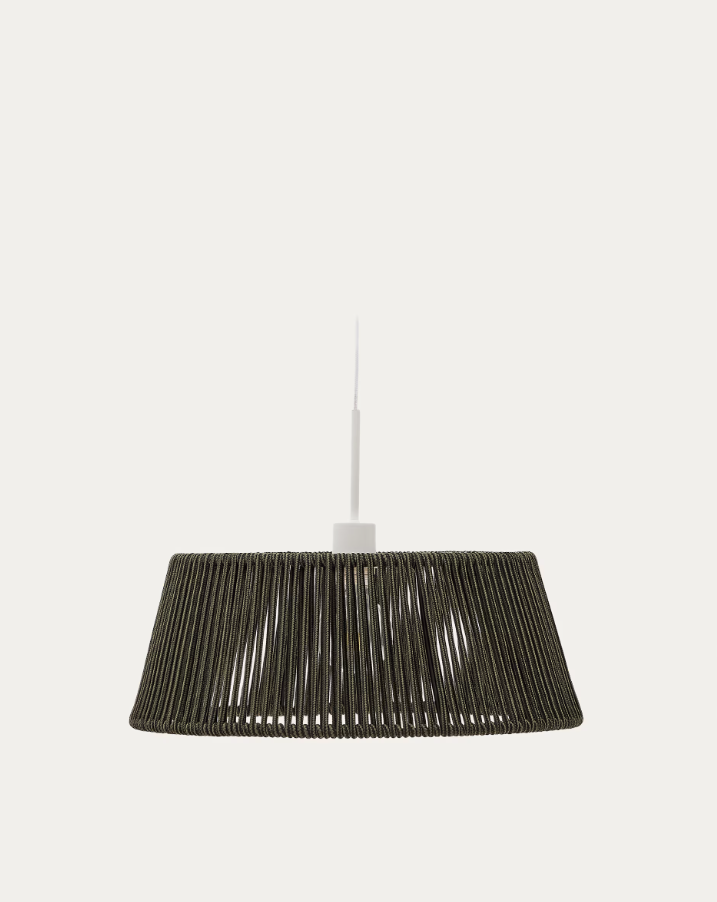 Aldet green rope lampshade