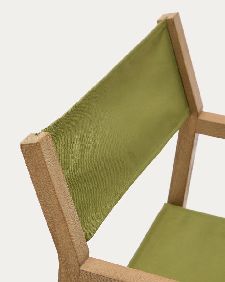 Vilara Zielony external chair with an acacia base
