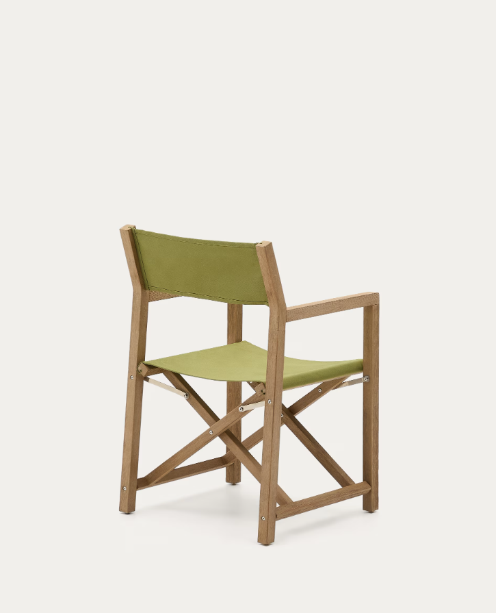 Vilara Zielony external chair with an acacia base
