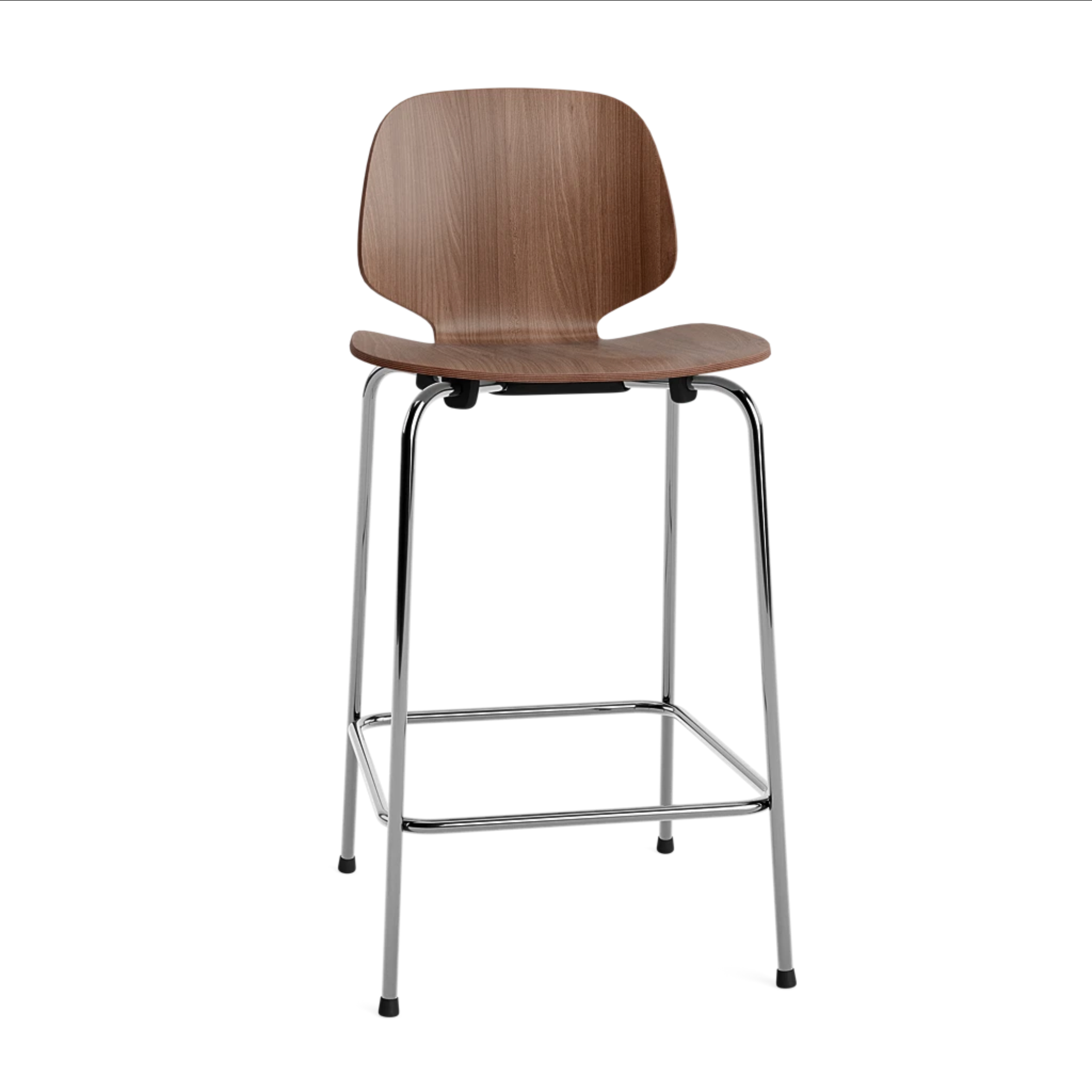 My Bar Chair My Nut veneer with a chrome base