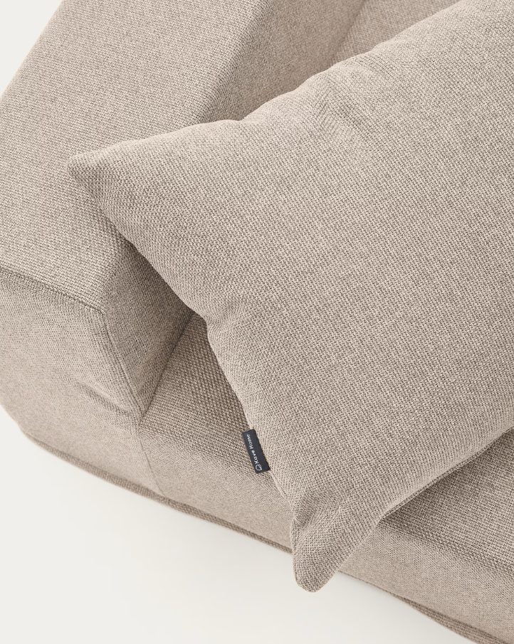 Folded pouf beige art