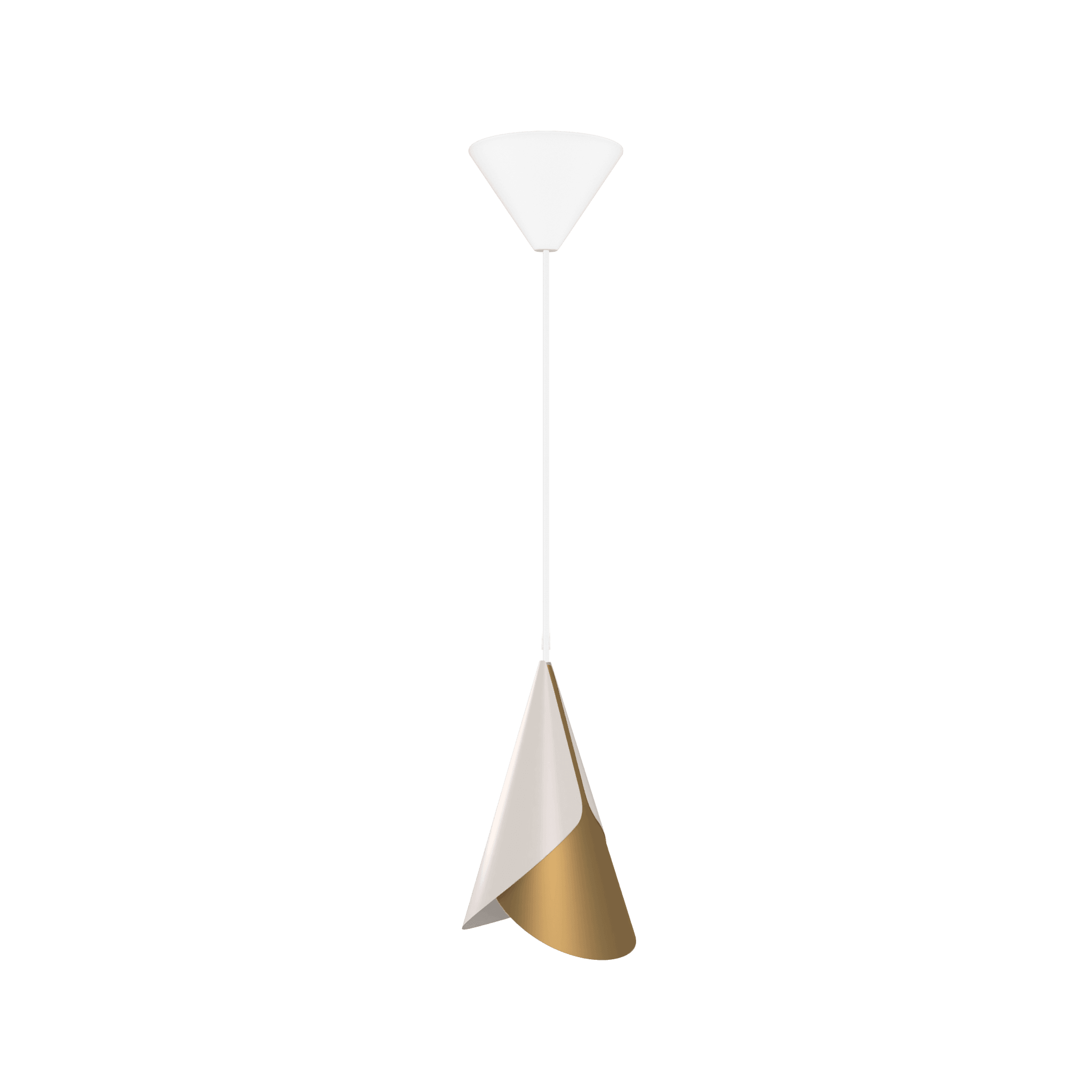 Abażur CORNET biały ze złotym UMAGE Eye on Design