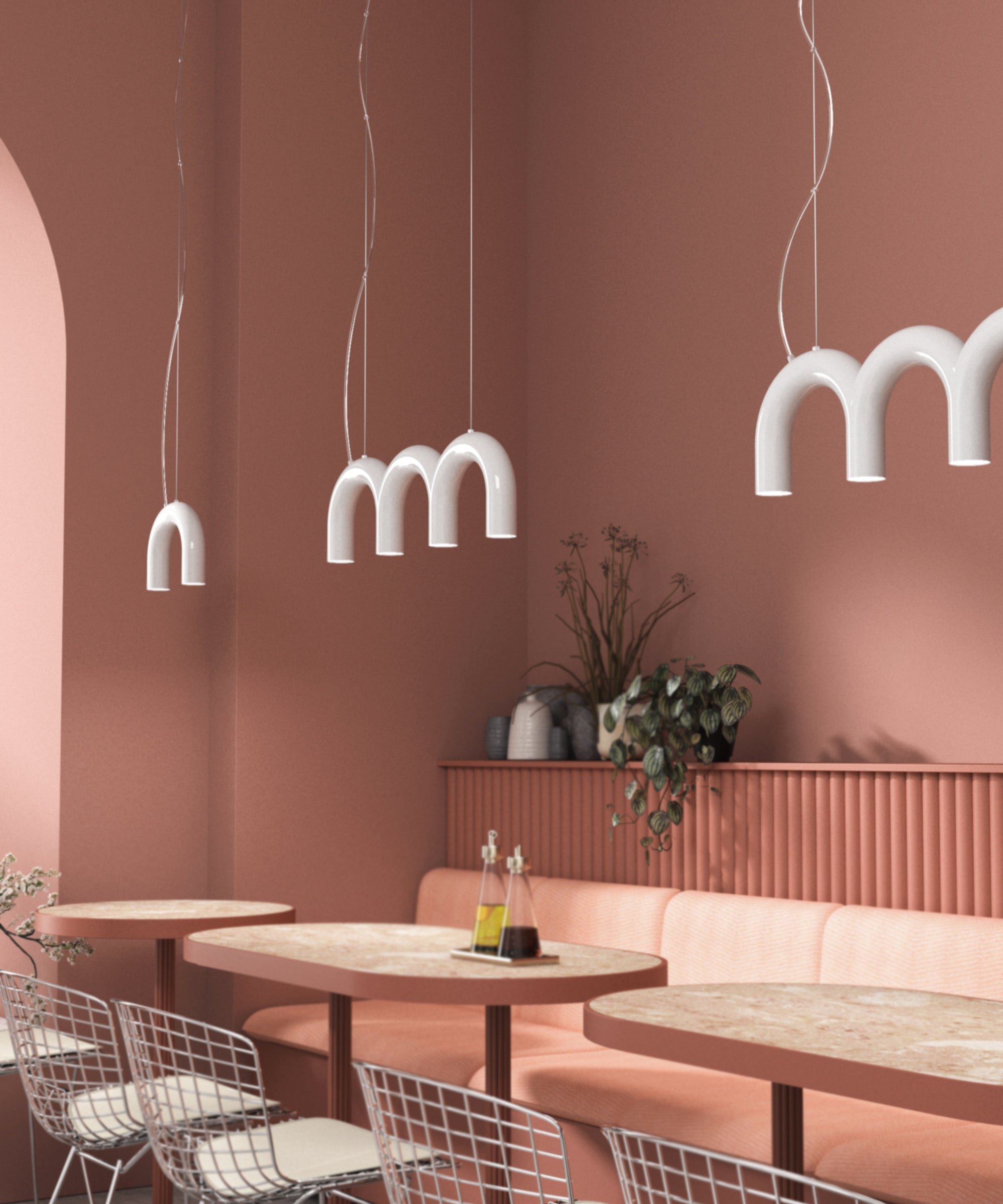 ARCH TRIPLETTE pendant lamp white