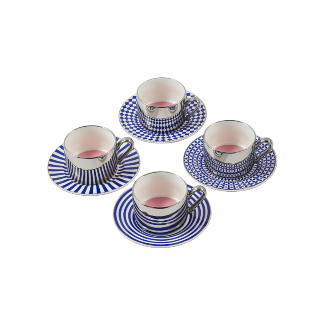 AUNTY COFFEE CUPS dark blue coffee cup set