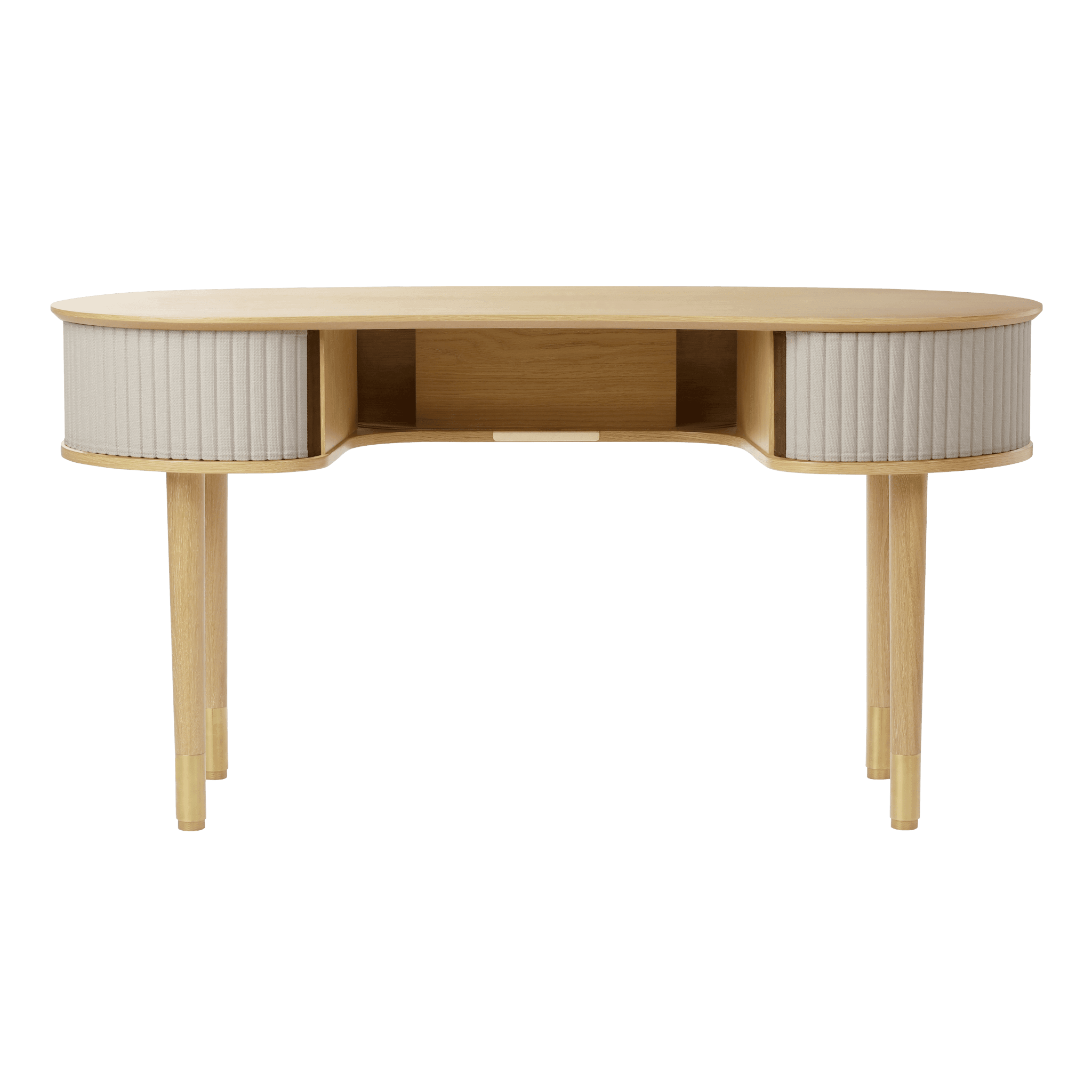 Biurko AUDACIOUS beżowy z dębem UMAGE Eye on Design